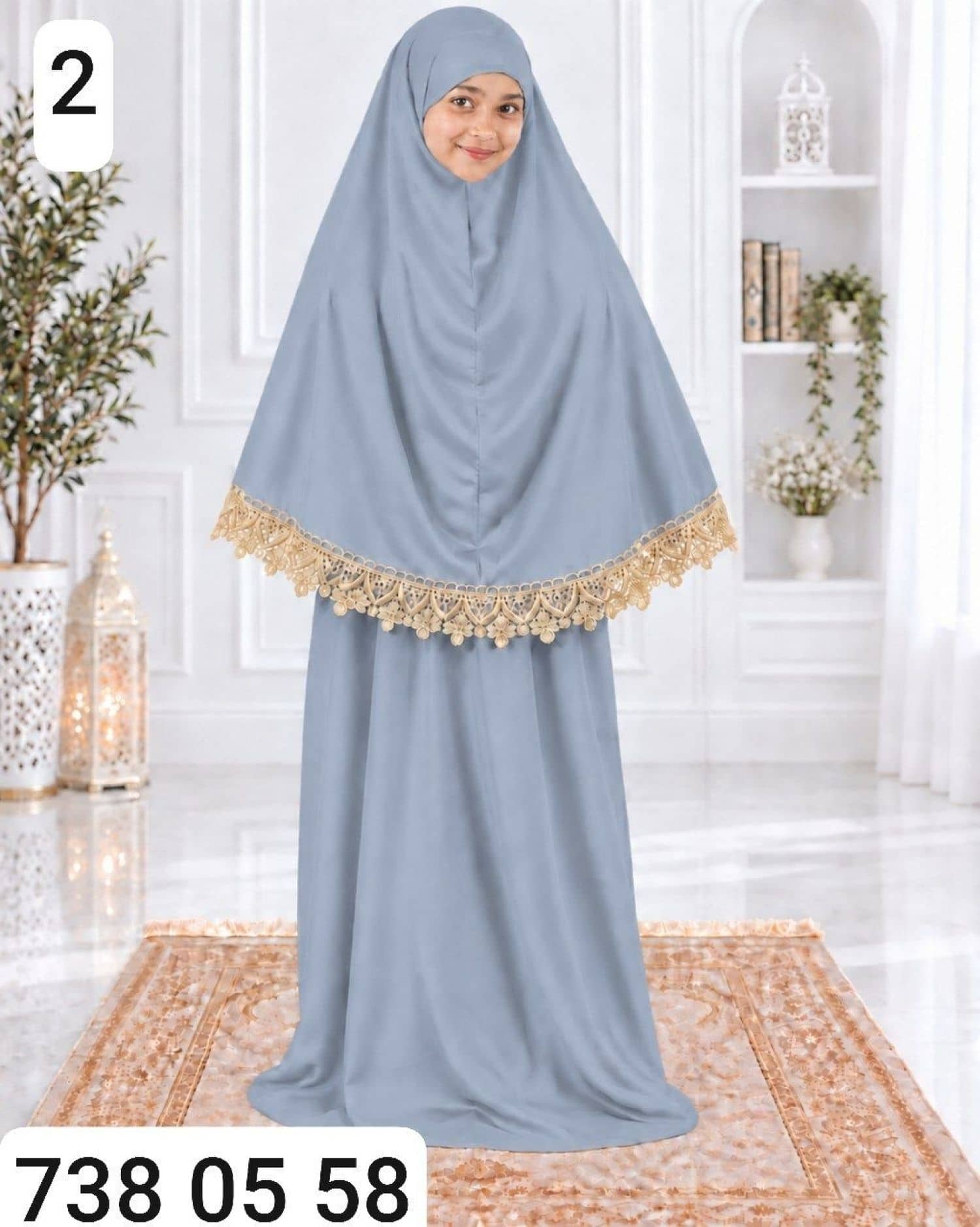 طقم صلاة بناتي كلفة ذهبي