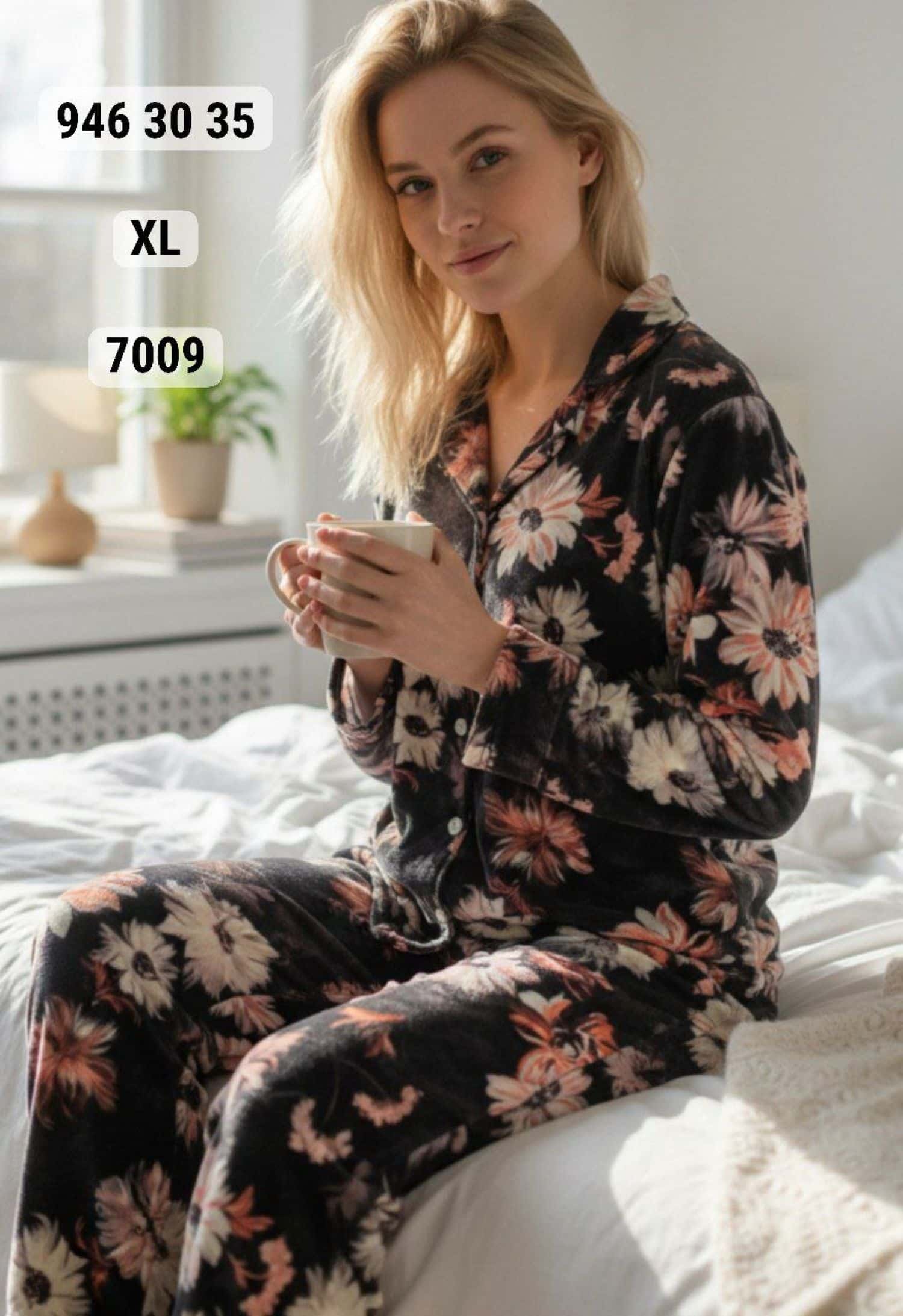 بيجامة كم زرار PS-7009 5