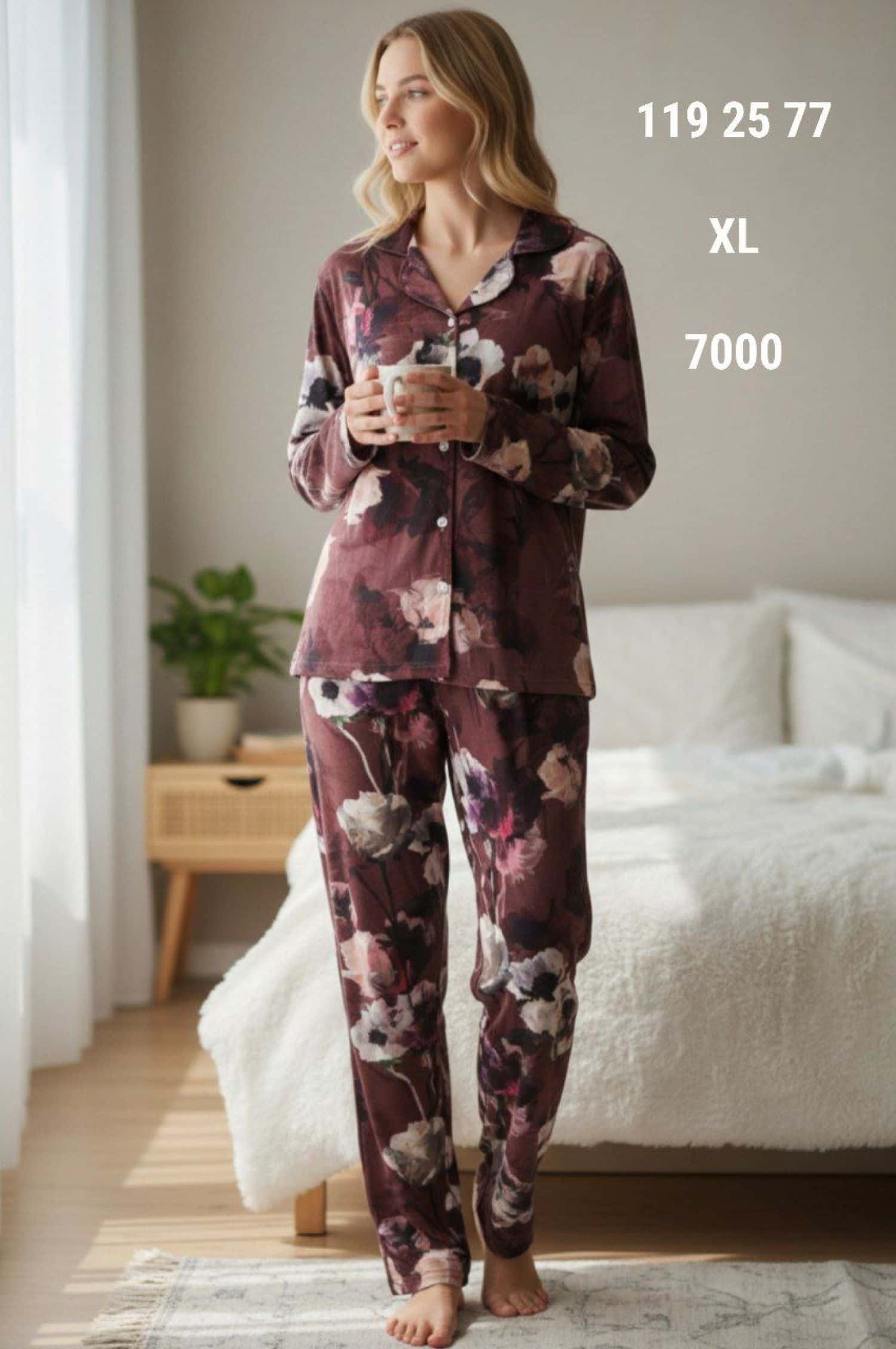 بيجامة كم زرار PS-7000 6
