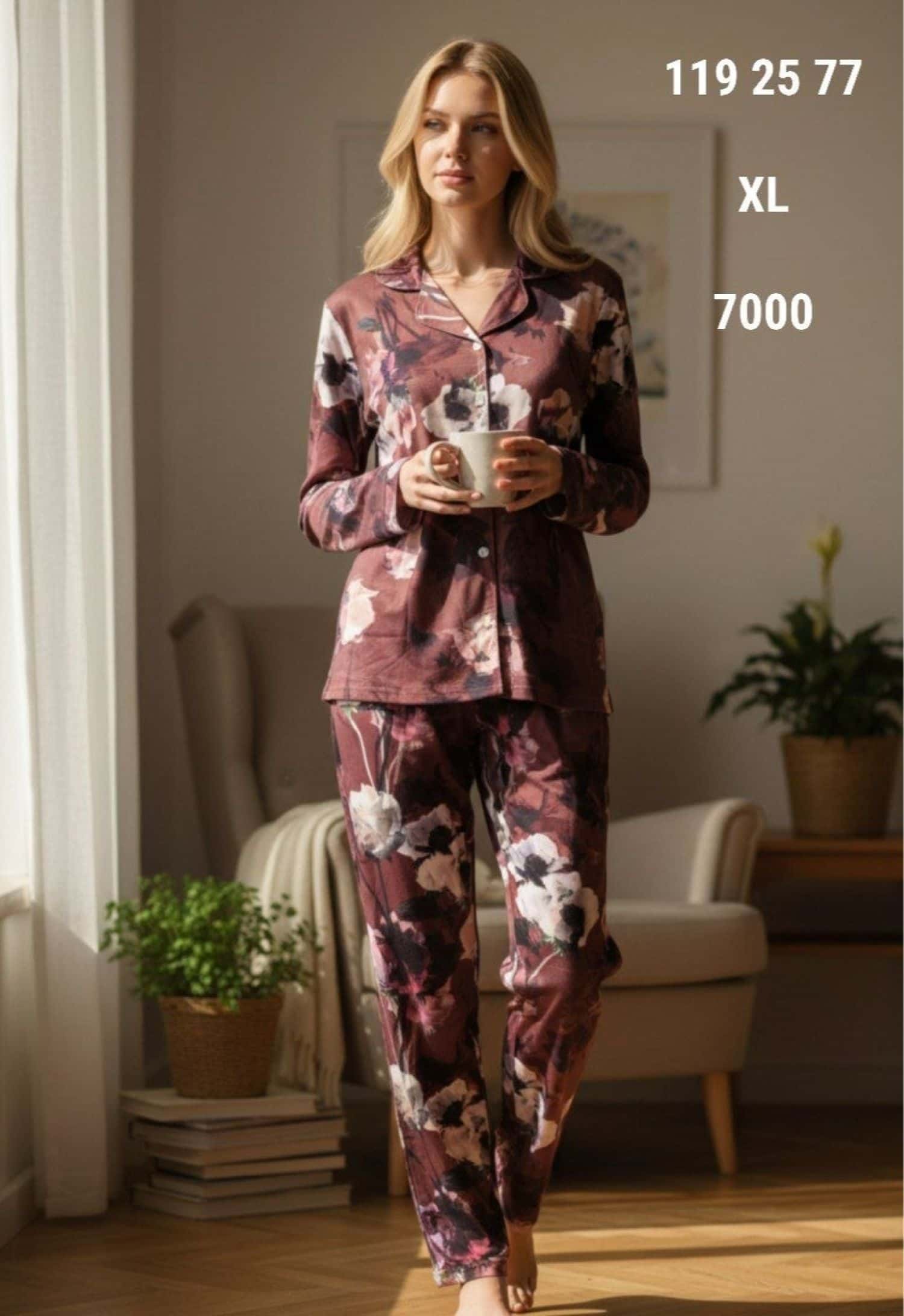 بيجامة كم زرار PS-7000 5