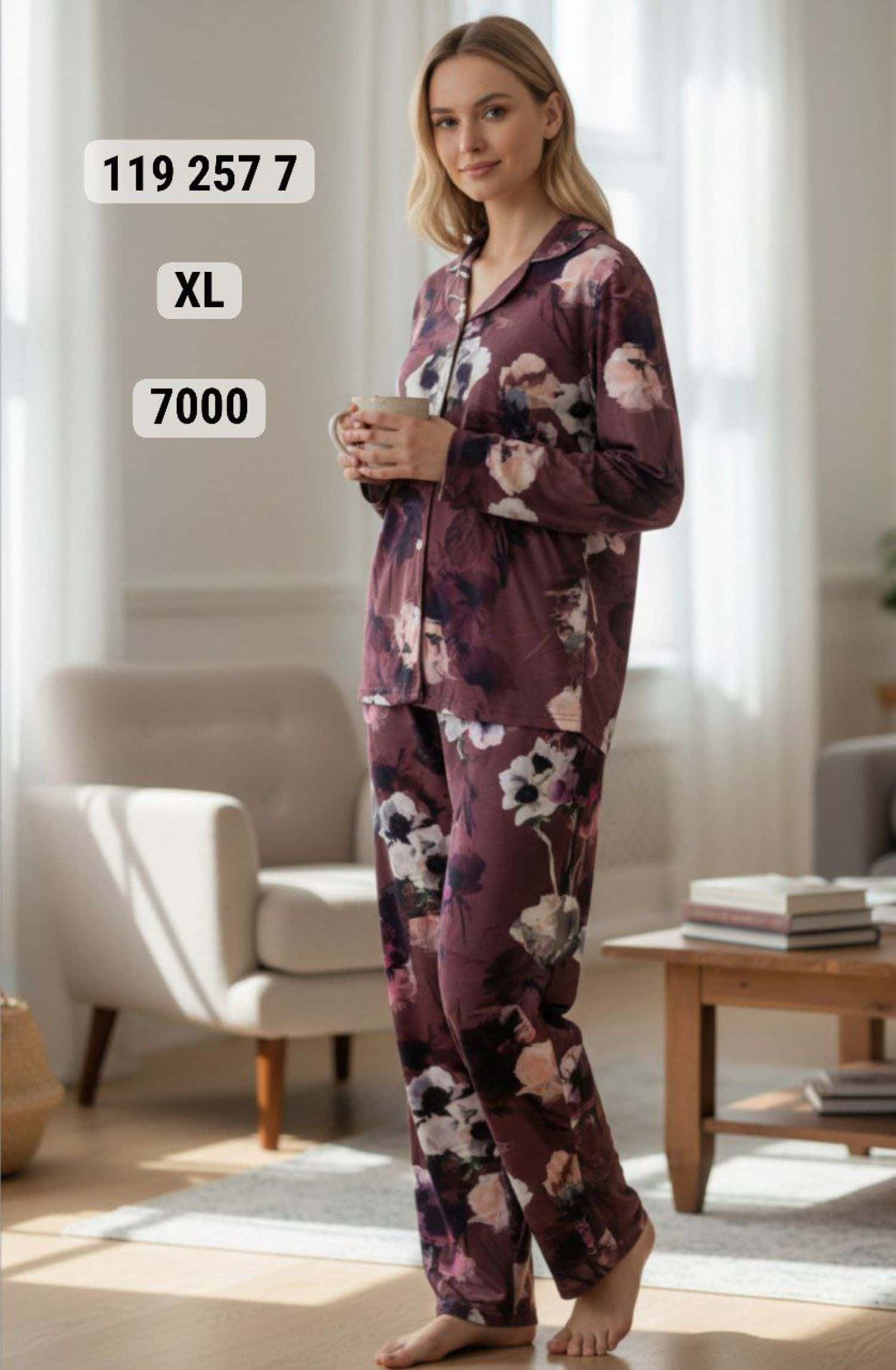 بيجامة كم زرار PS-7000 11