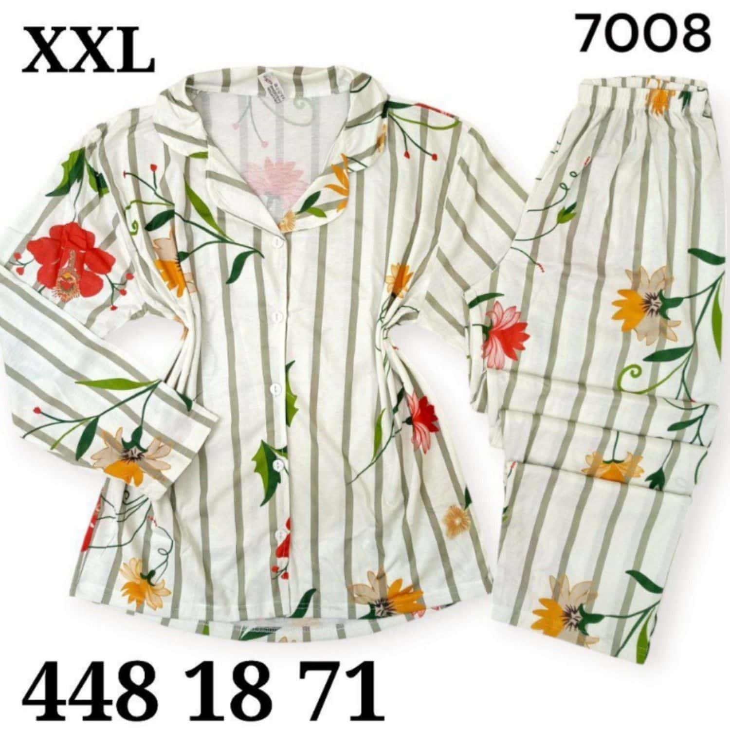 بيجامة كم زرار PS-7008 3