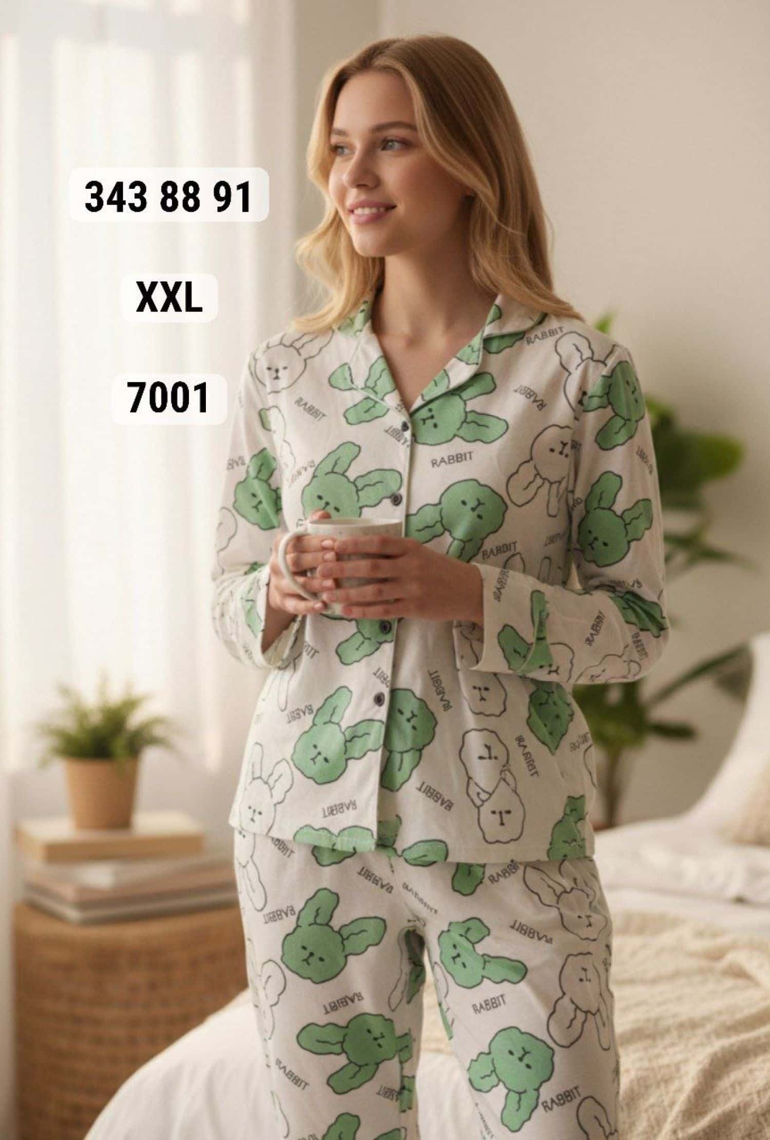 بيجامة كم زرار PS-7001 6