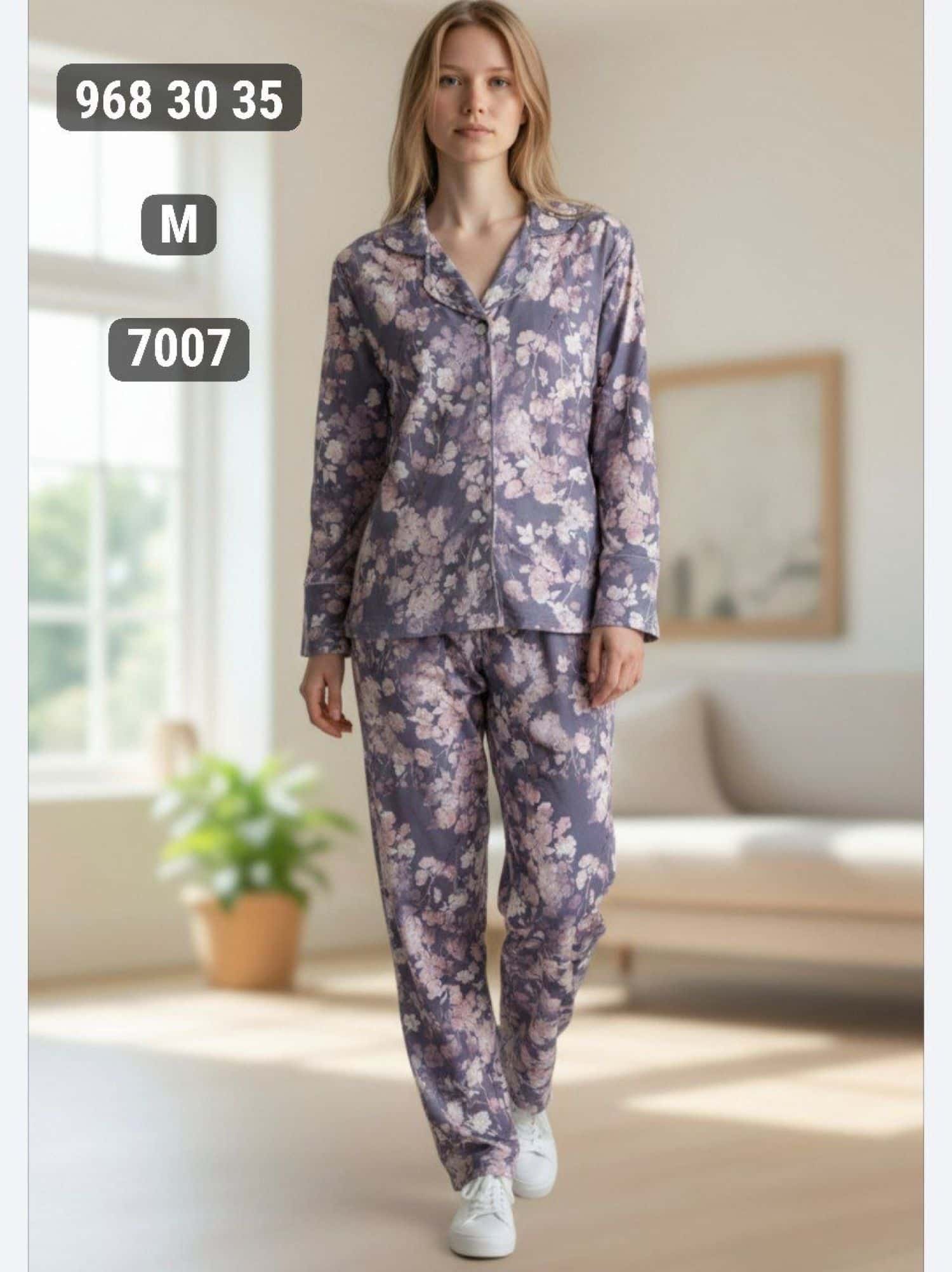 بيجامة كم زرار PS-7007 2