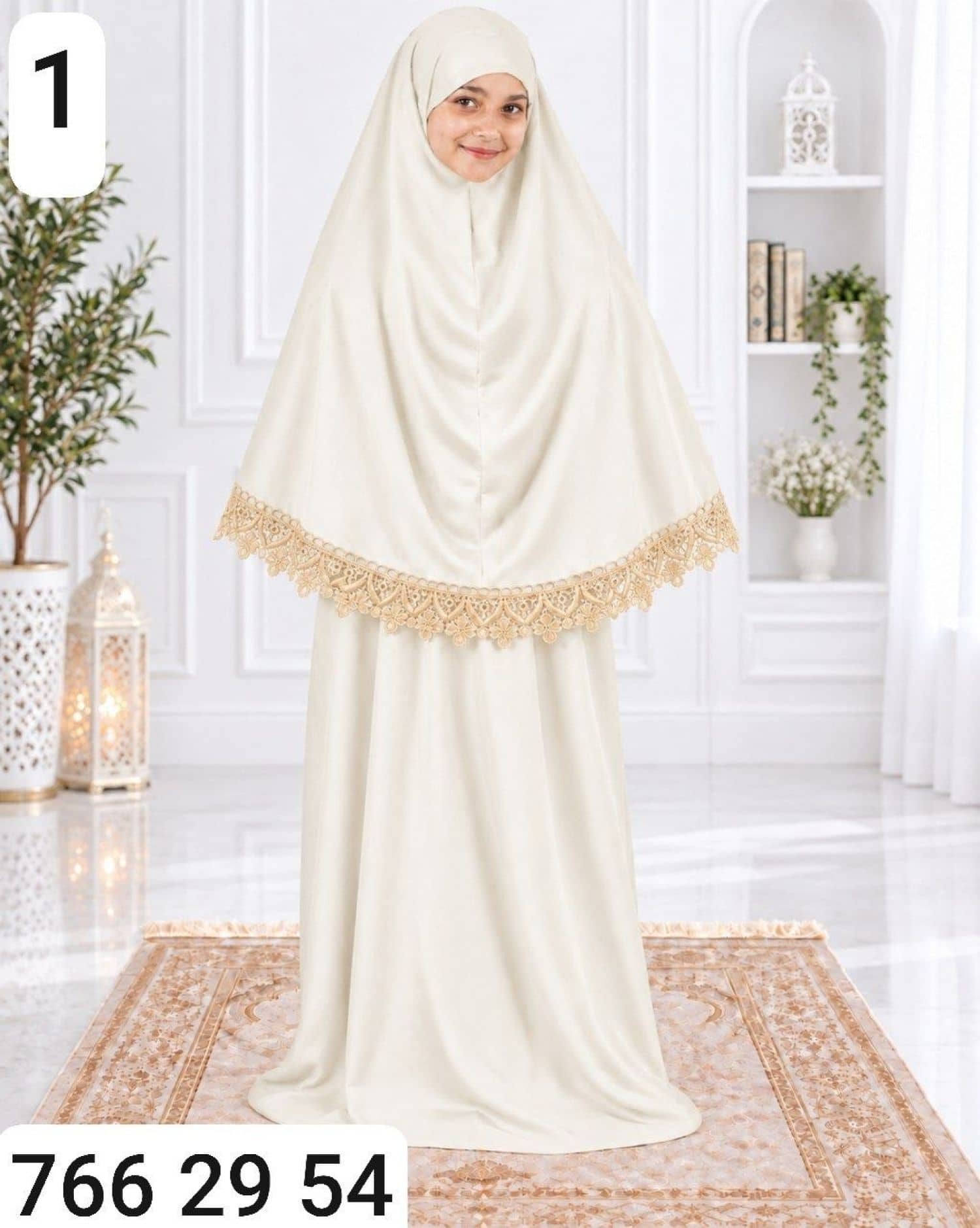 طقم صلاة بناتي كلفة ذهبي