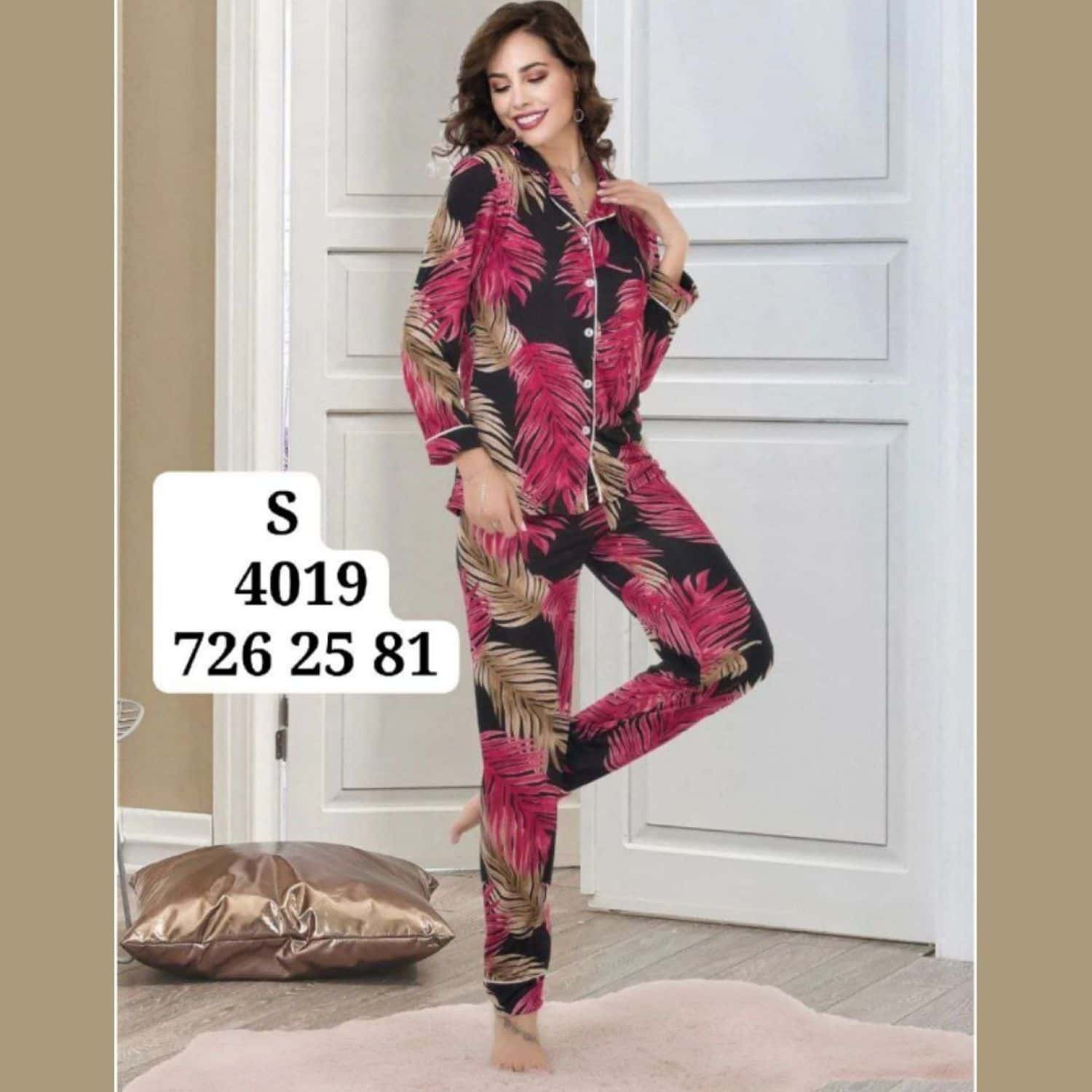بيجامة كم زرار DP-4019 3