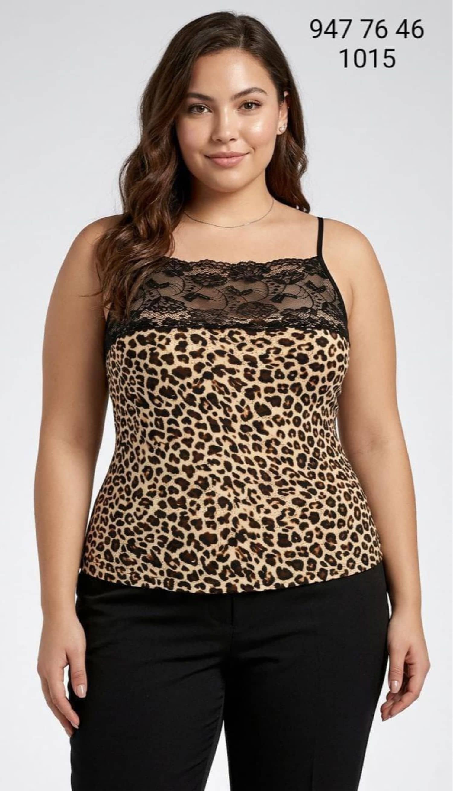 Protella Leopar Desen Büyük Beden 1015