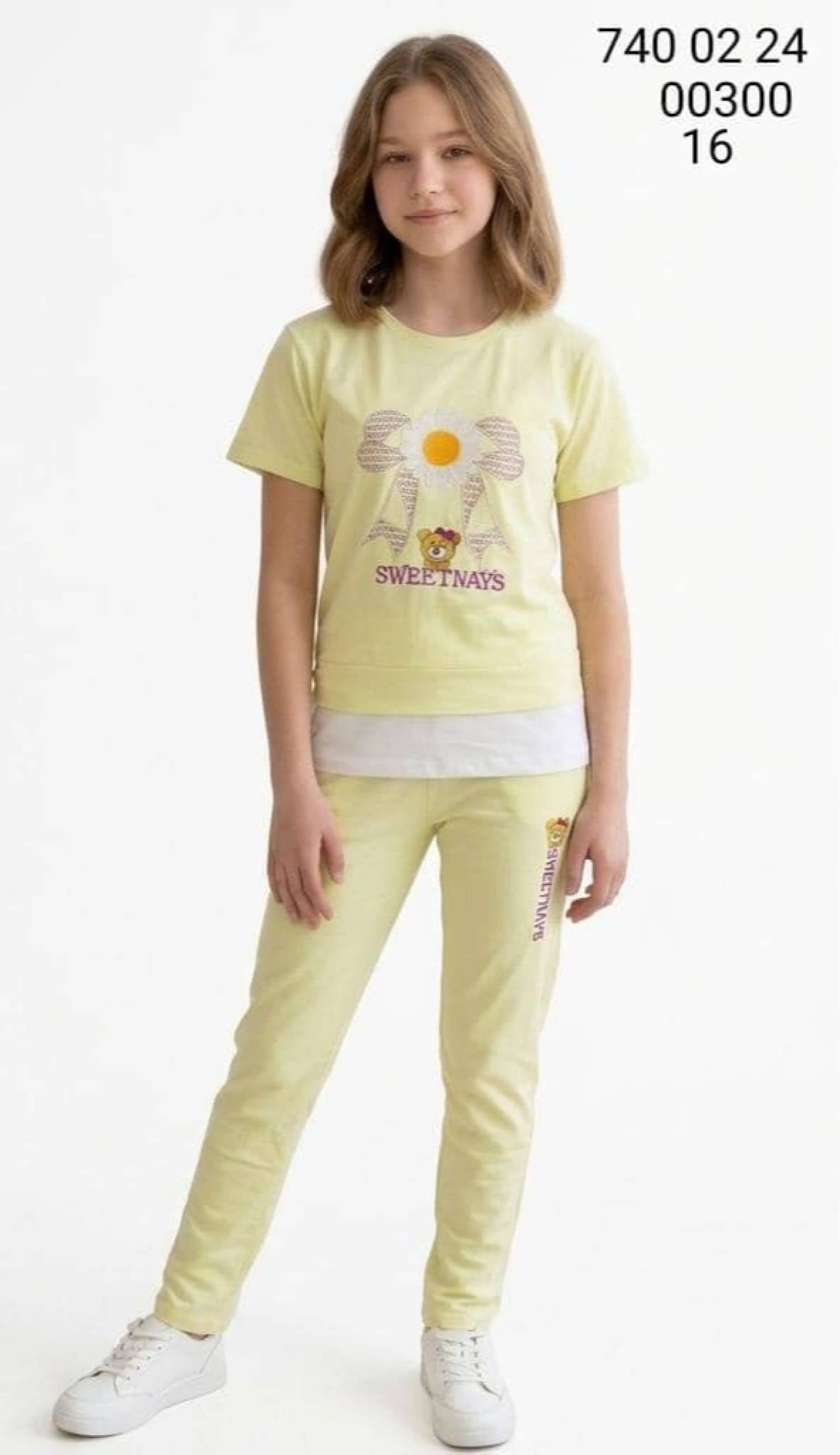 Kız Çocuk Kısa Kollu Pijama 00300