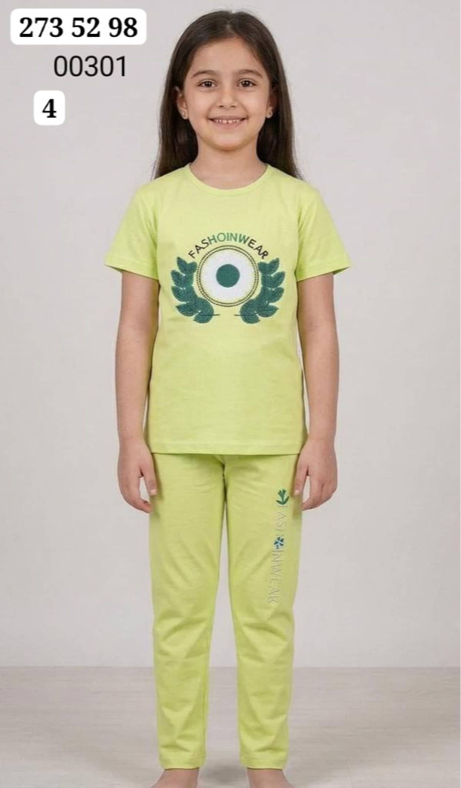 Girls Short Sleeve Pyjamas 00301