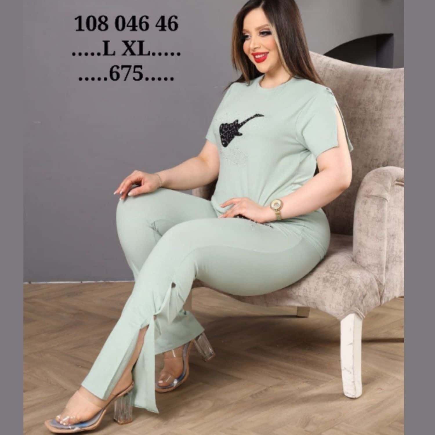 بيجامة نص كم D675 3