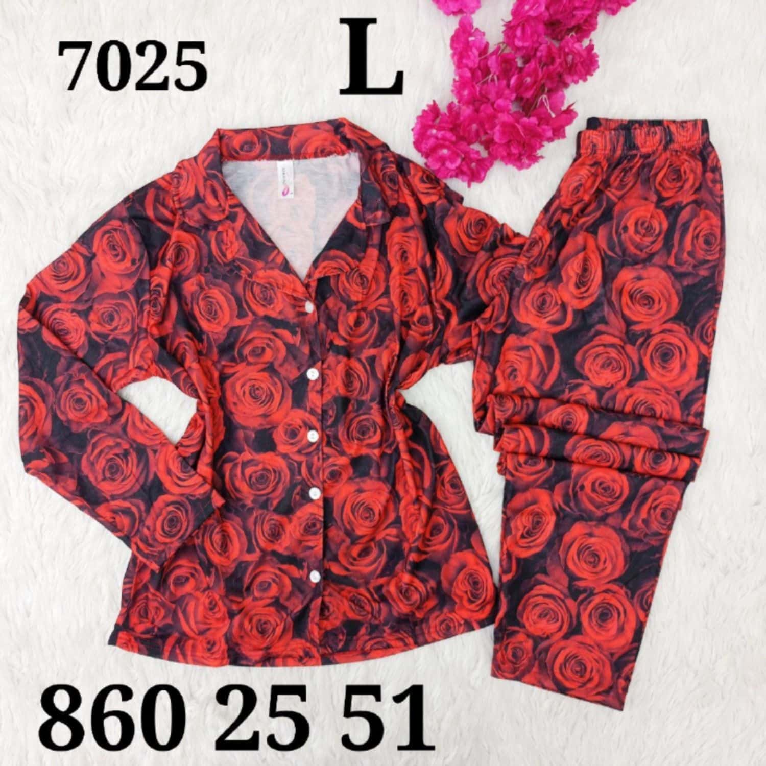 بيجامة كم زرار PS-7025 2