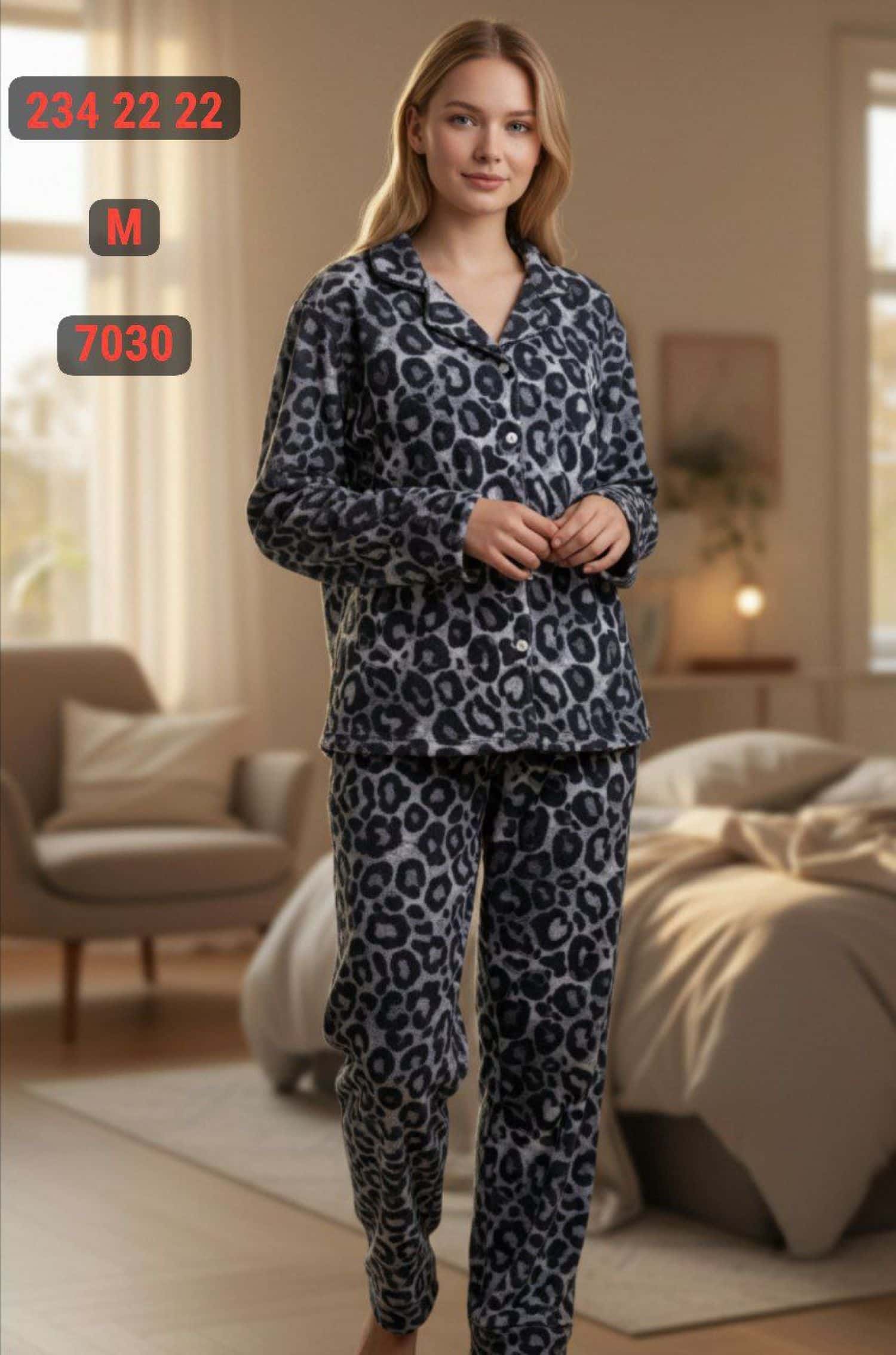 بيجامة كم زرار PS-7030 4
