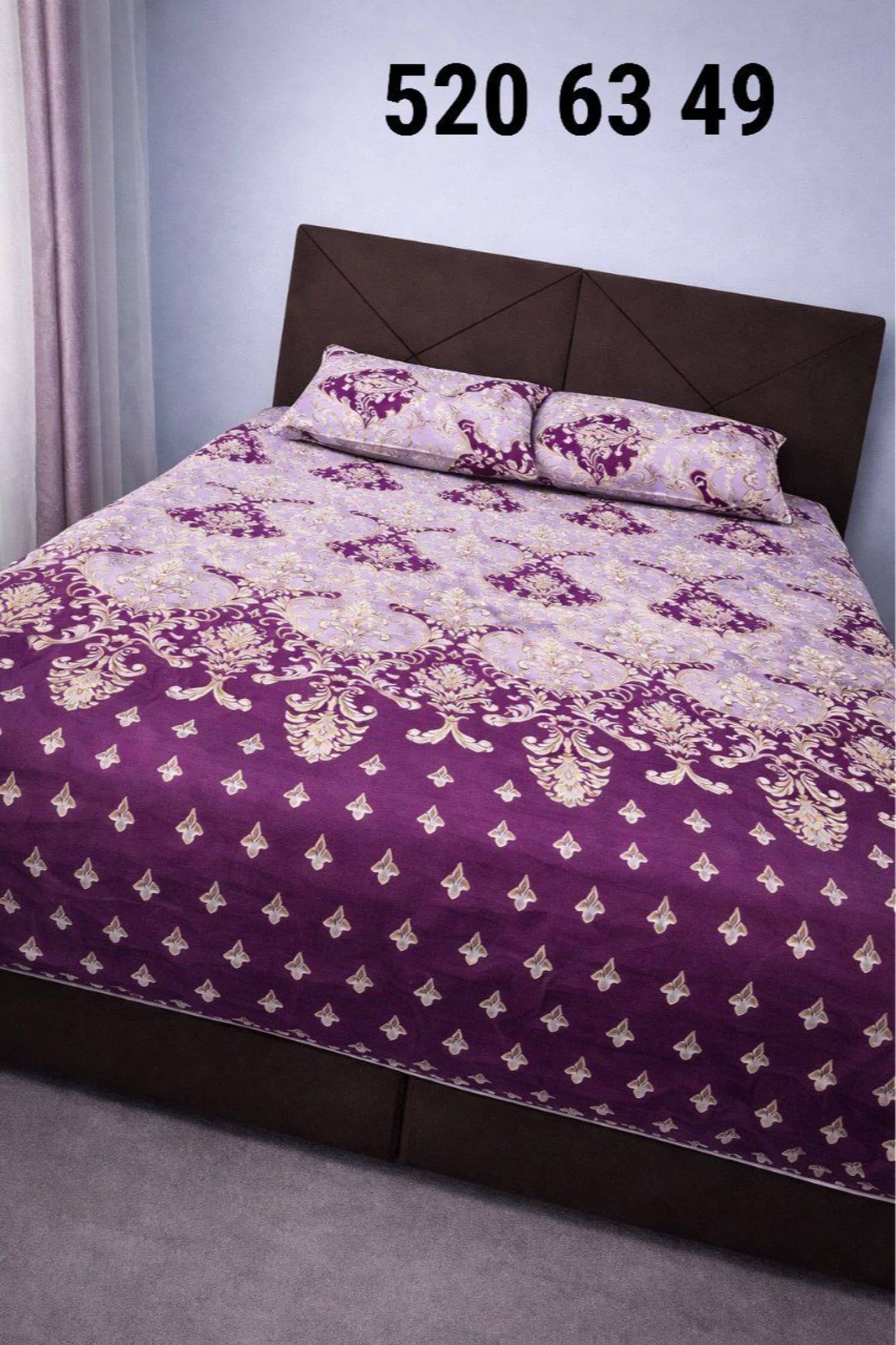 Double Fitted Sheet 702 Purple