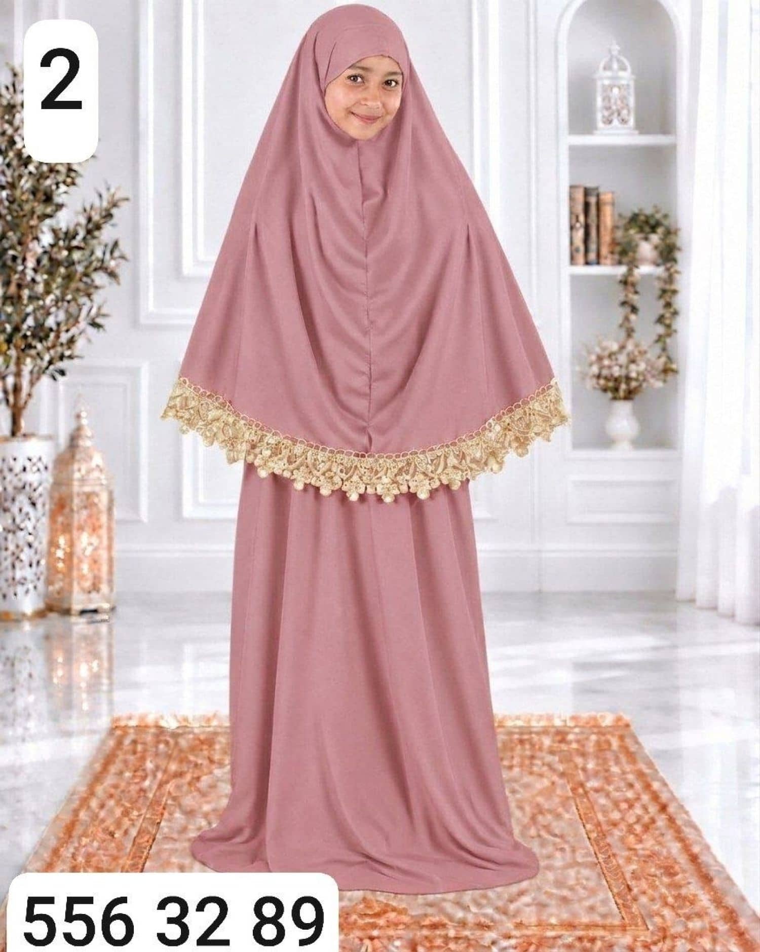 طقم صلاة بناتي كلفة ذهبي