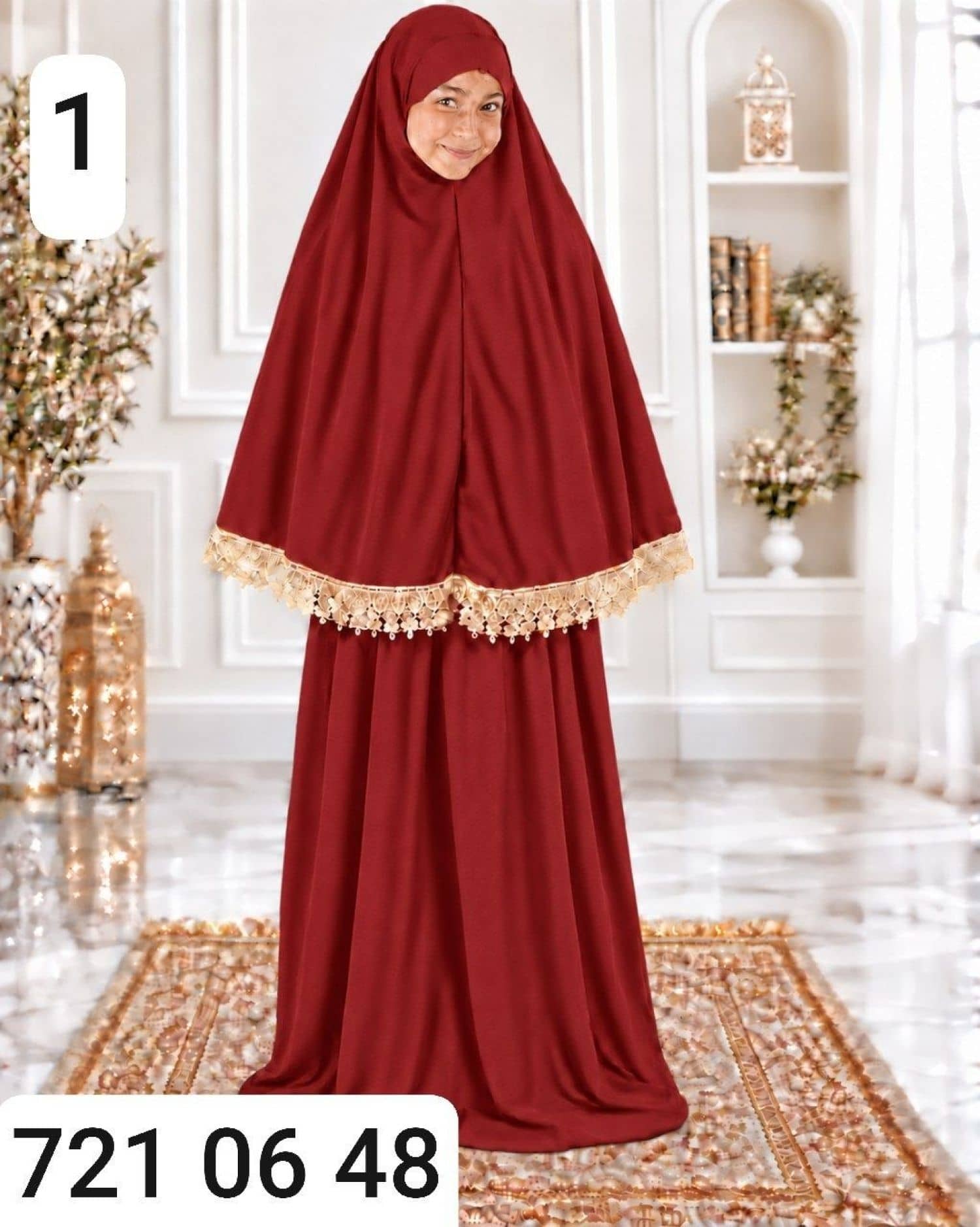 طقم صلاة بناتي كلفة ذهبي