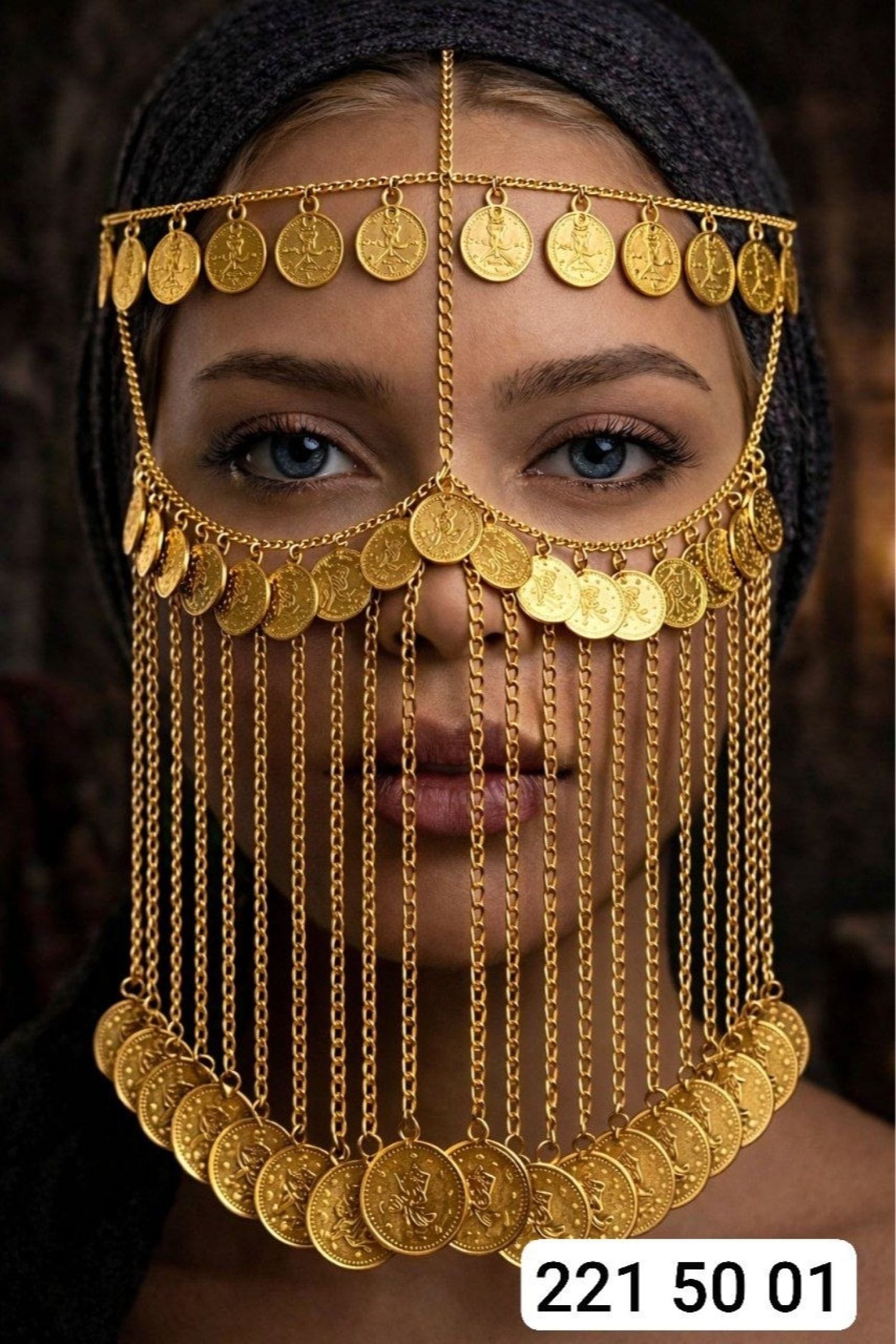 خمار وجه اكسسوار ذهبي-A
