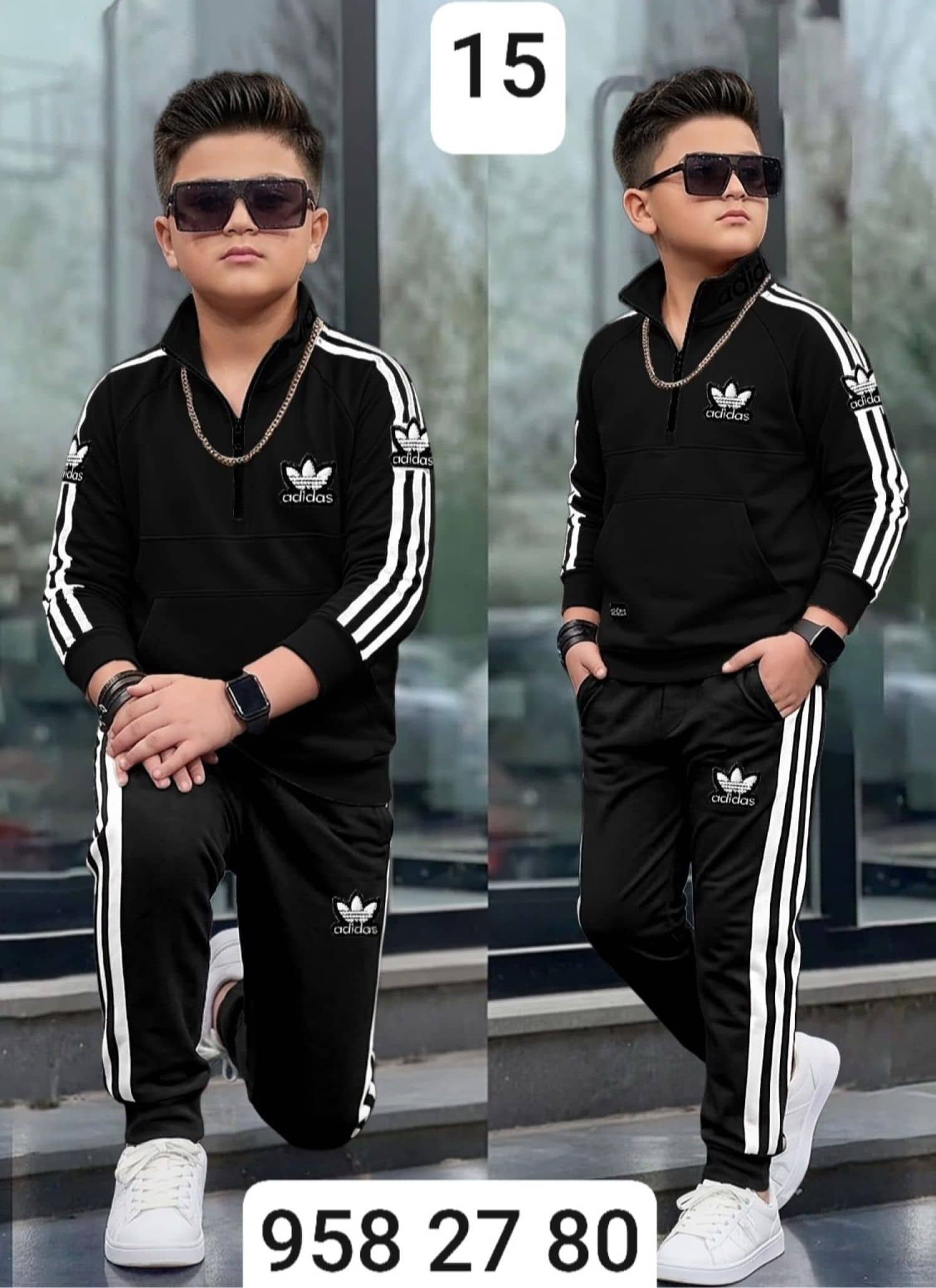 بيجامة ولادي محير ماليزي adidas