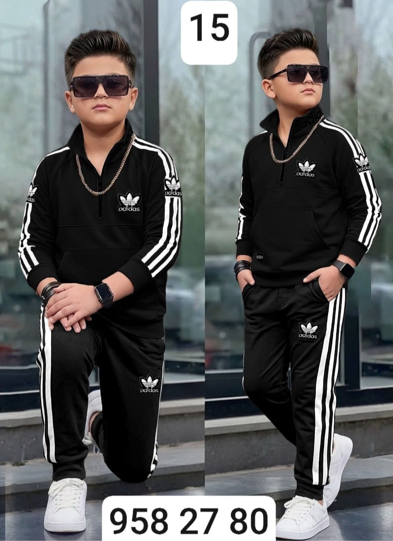 بيجامة ولادي محير ماليزي adidas