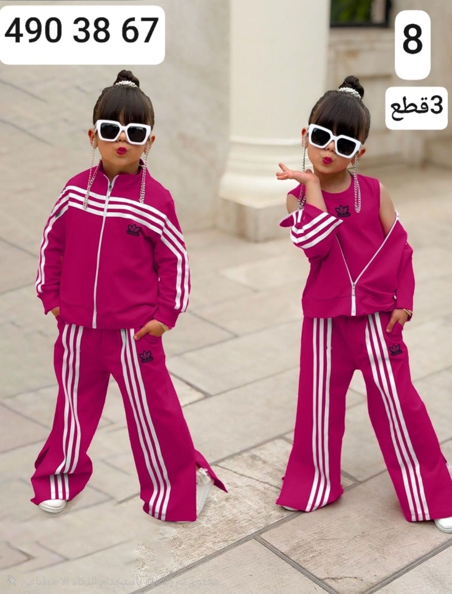 بيجامة بناتي 3 قطع ماليزي