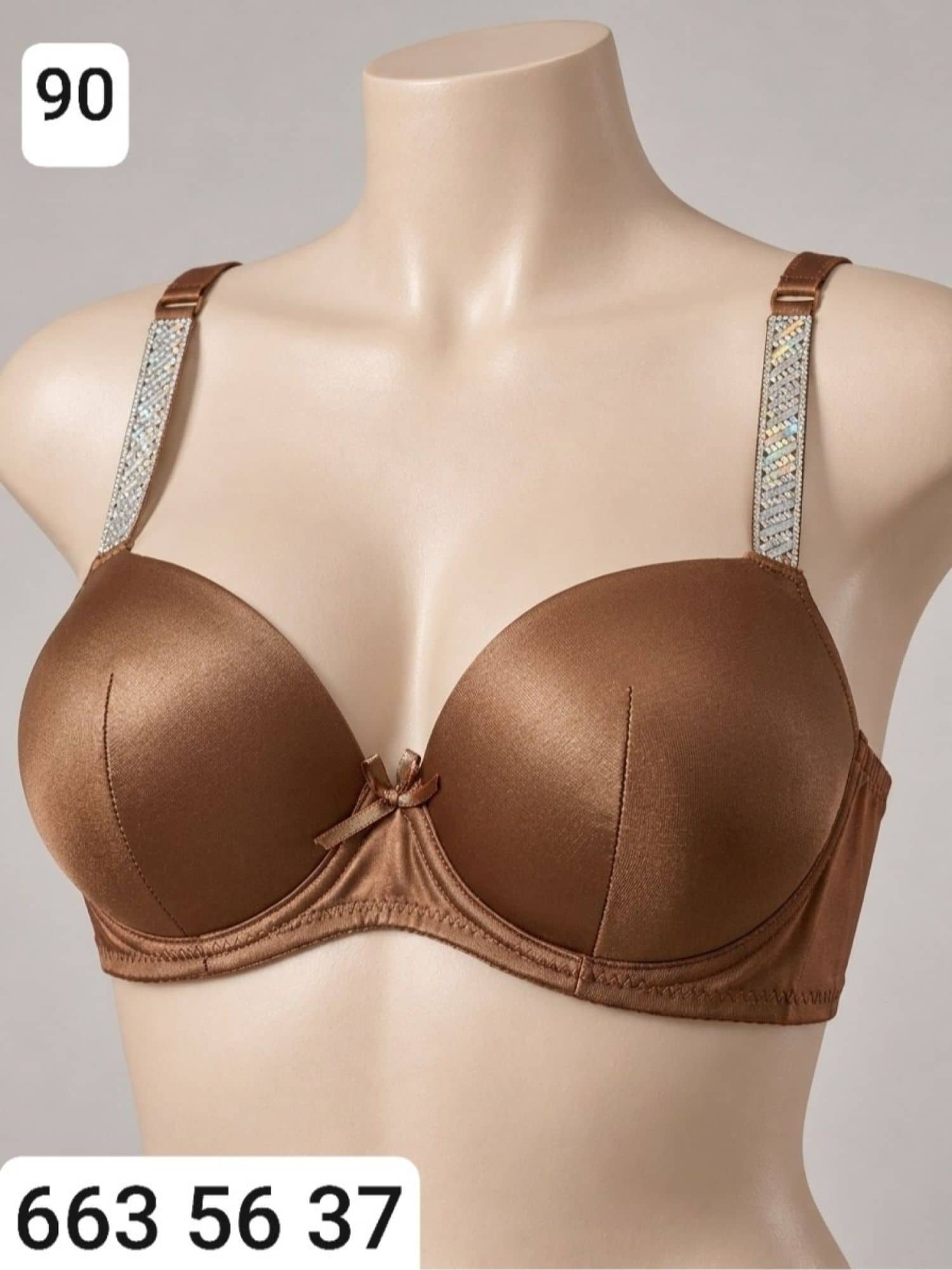 Diamond Strap Leather Bra 707