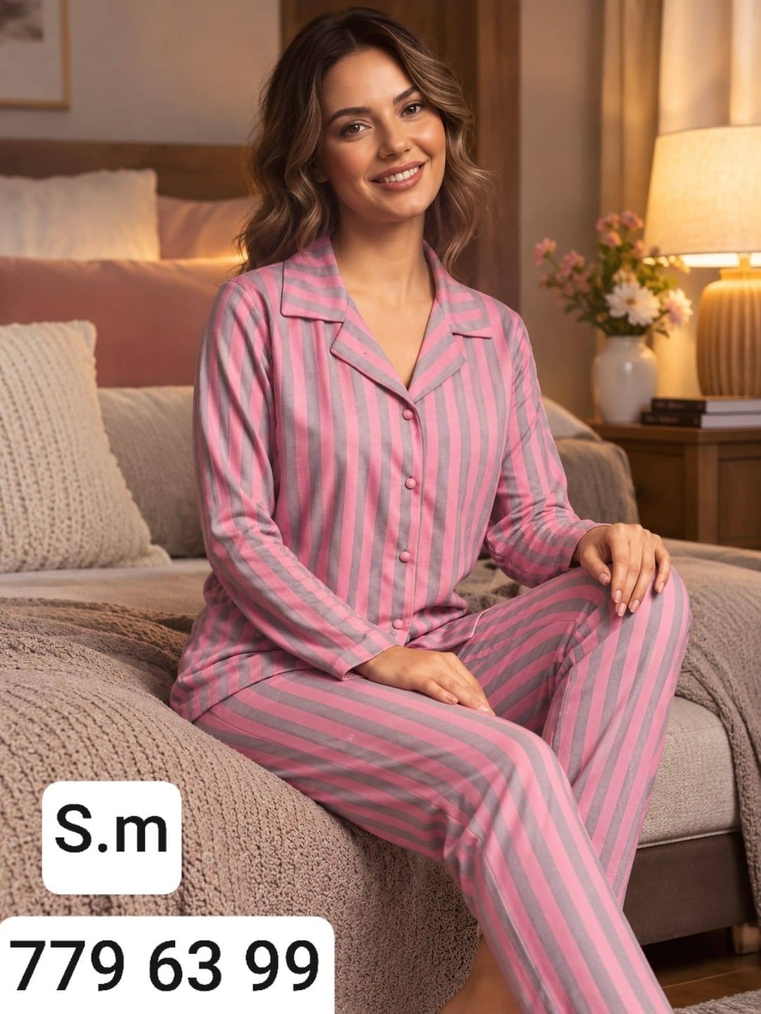 SUET-8400 Düğme Kollu Pijama