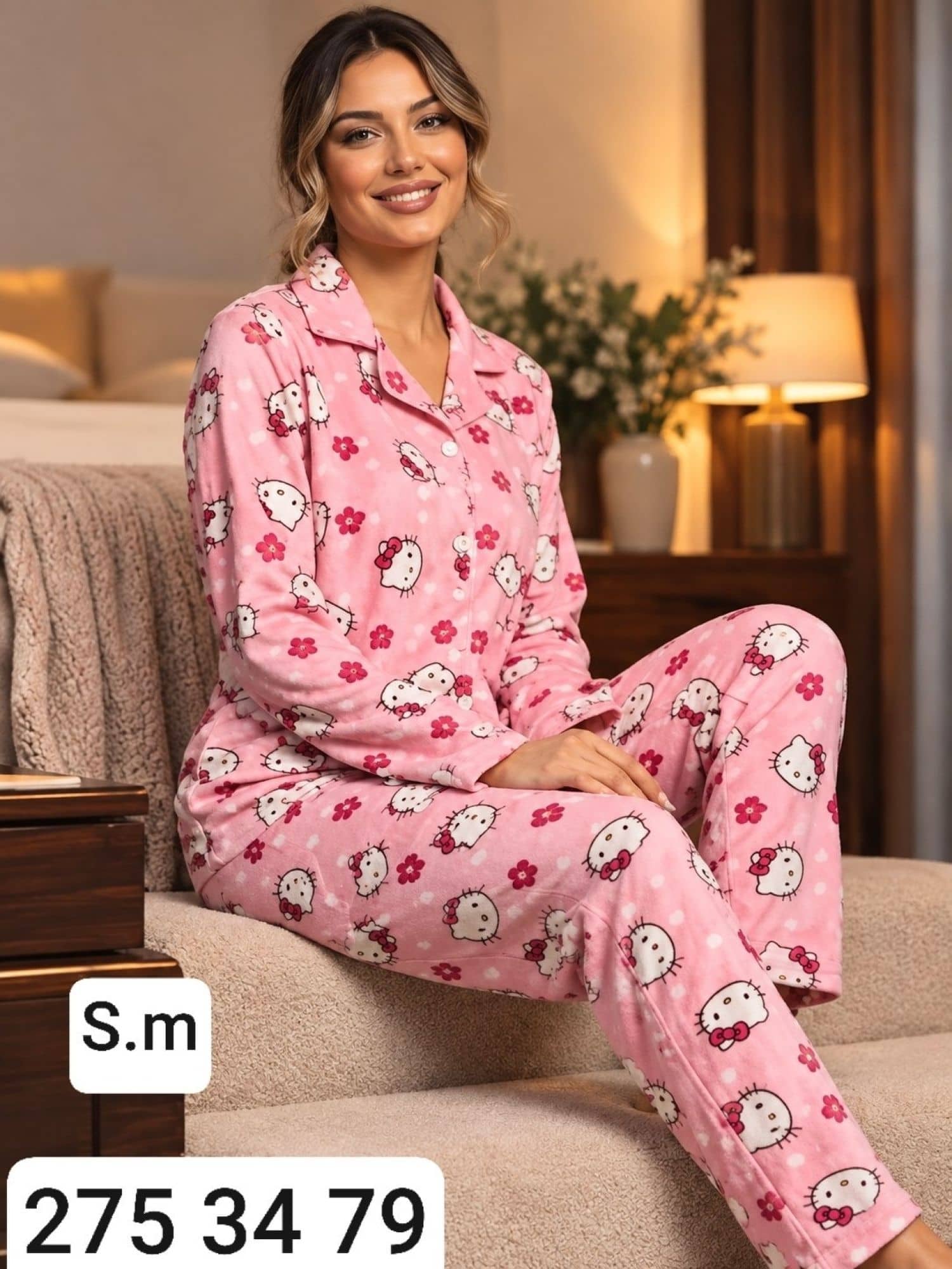 SUET-8400 Düğme Kollu Pijama