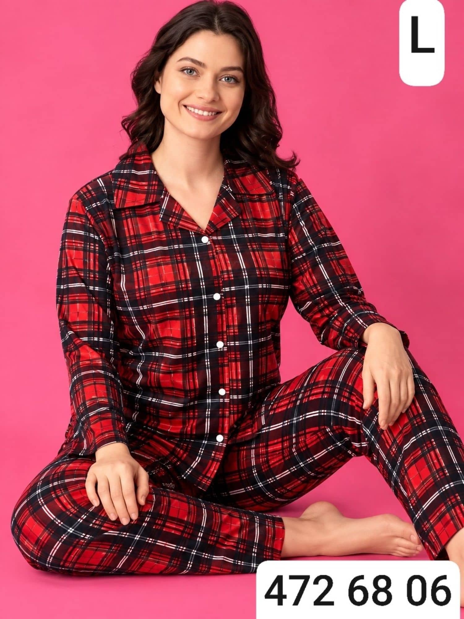 SUET-8400 Button Sleeve Pajama