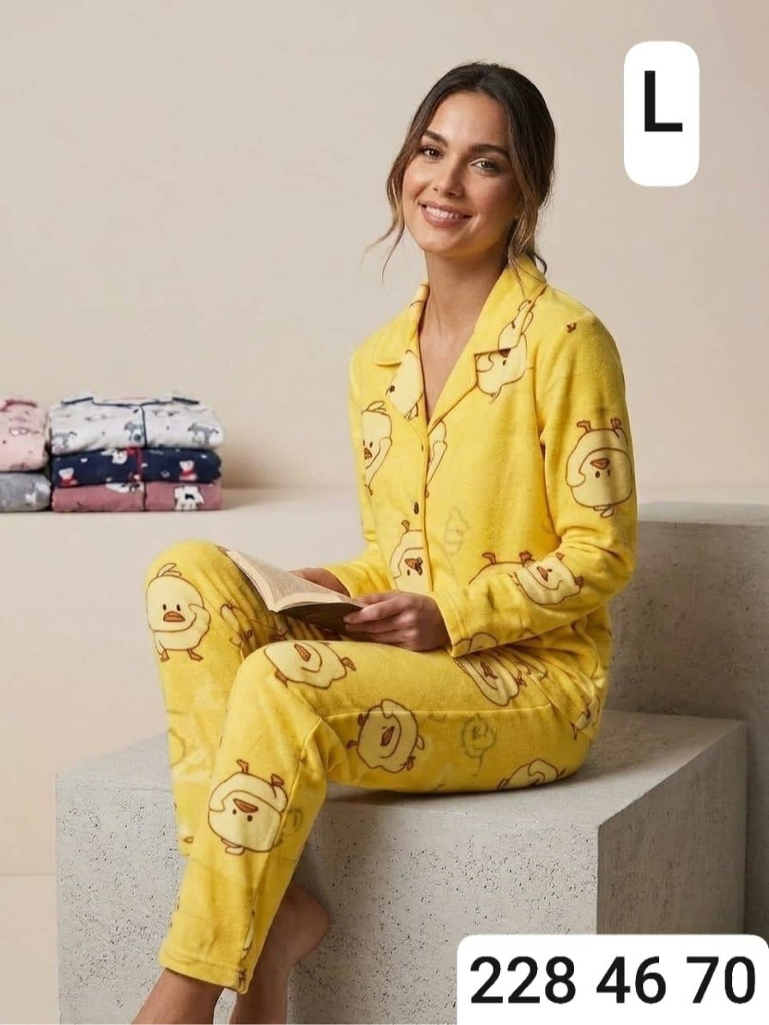 SUET-8400 Button Sleeve Pajama