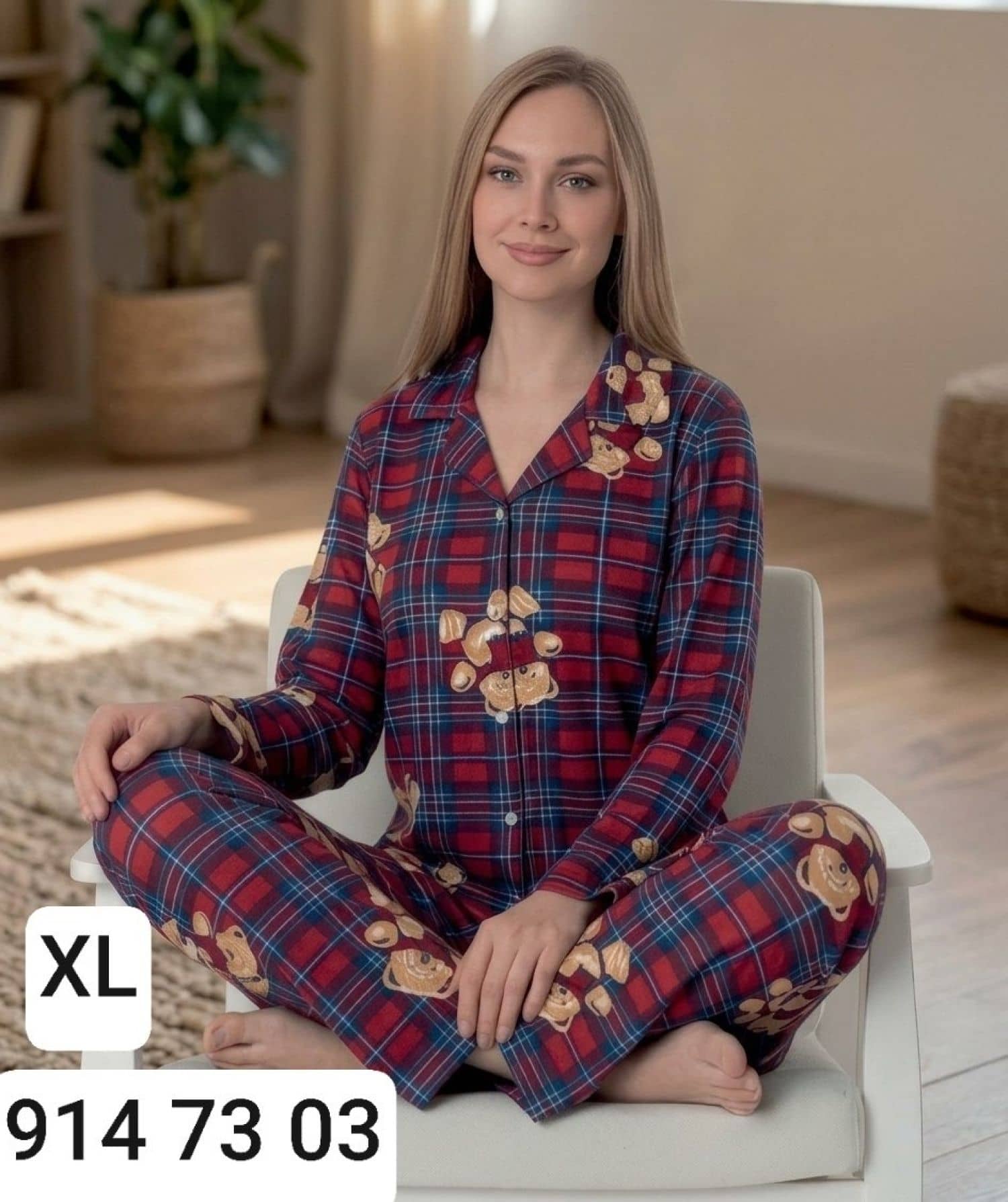 SUET-8400 Düğme Kollu Pijama