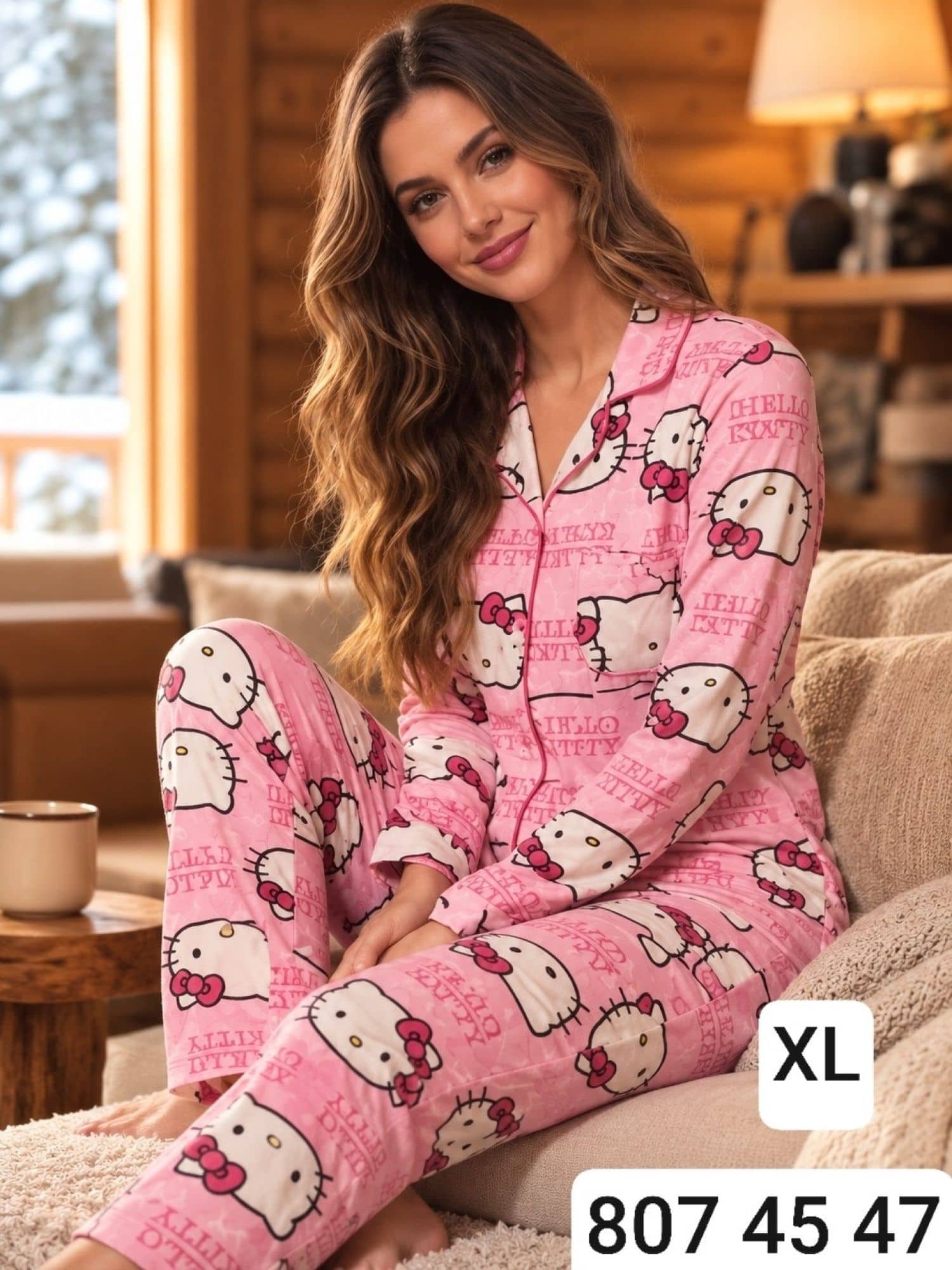 SUET-8400 Düğme Kollu Pijama