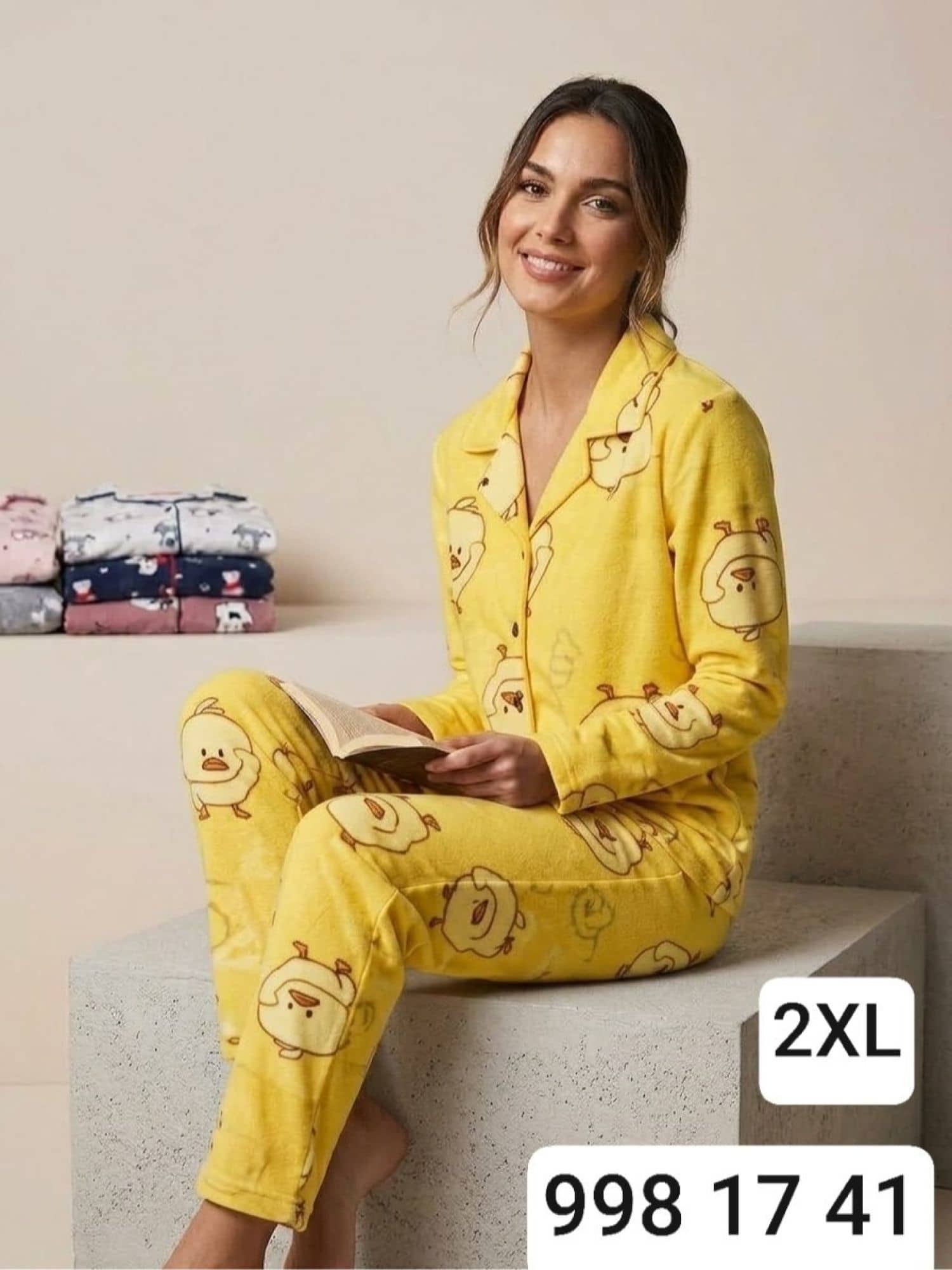 SUET-8400 Düğmeli Kollu Pijama