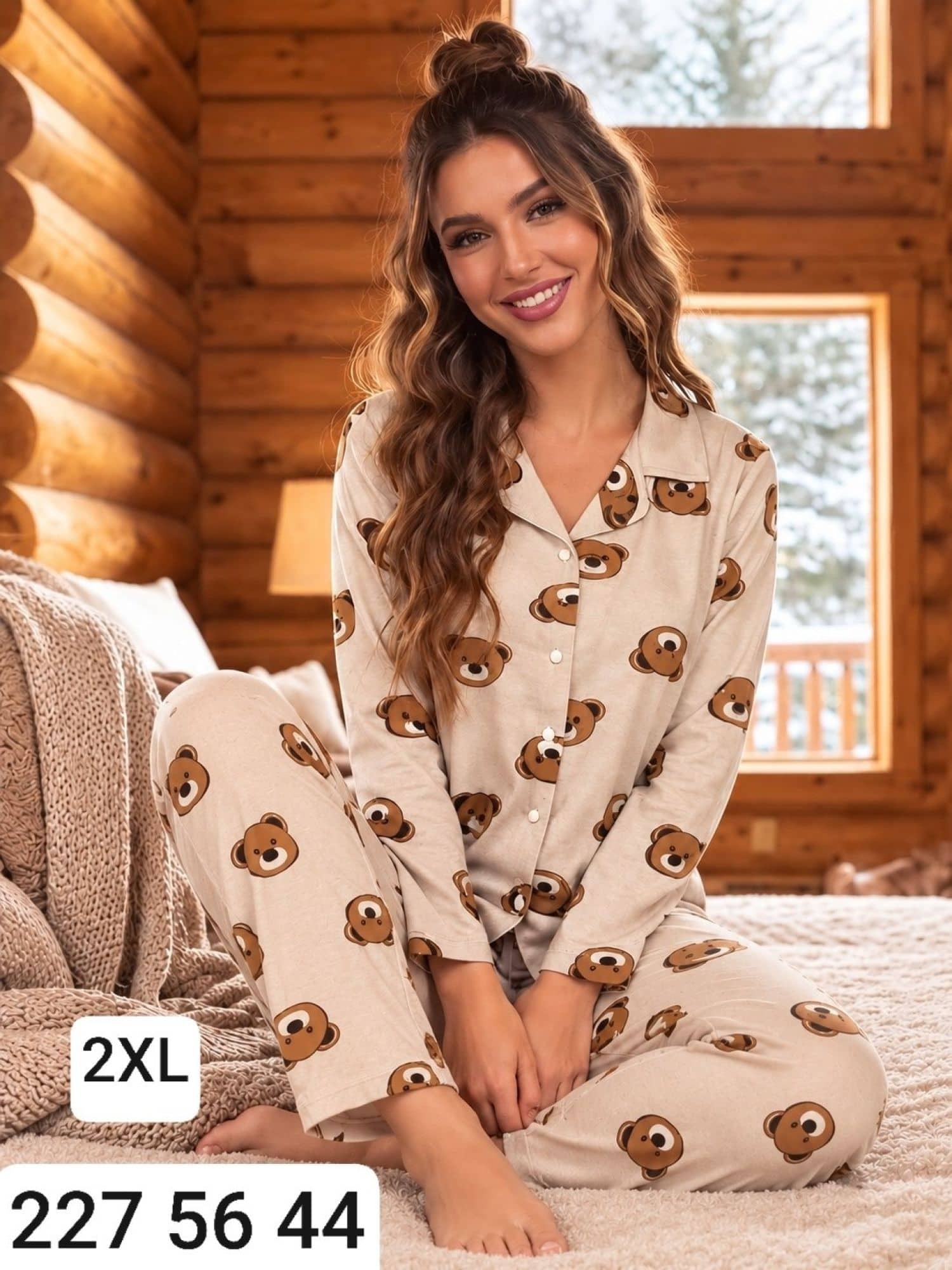 SUET-8400 Düğme Kollu Pijama