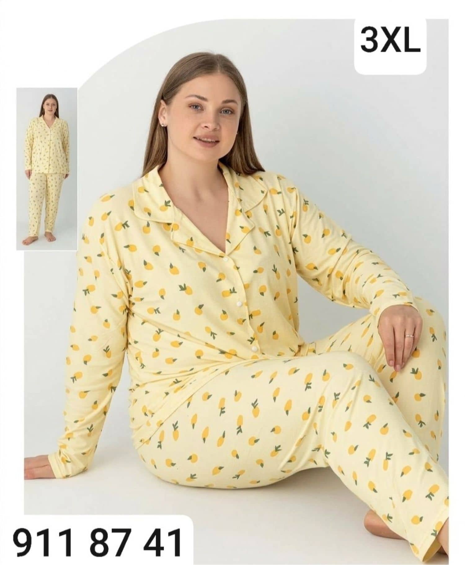 Button Sleeve Pajama B-100
