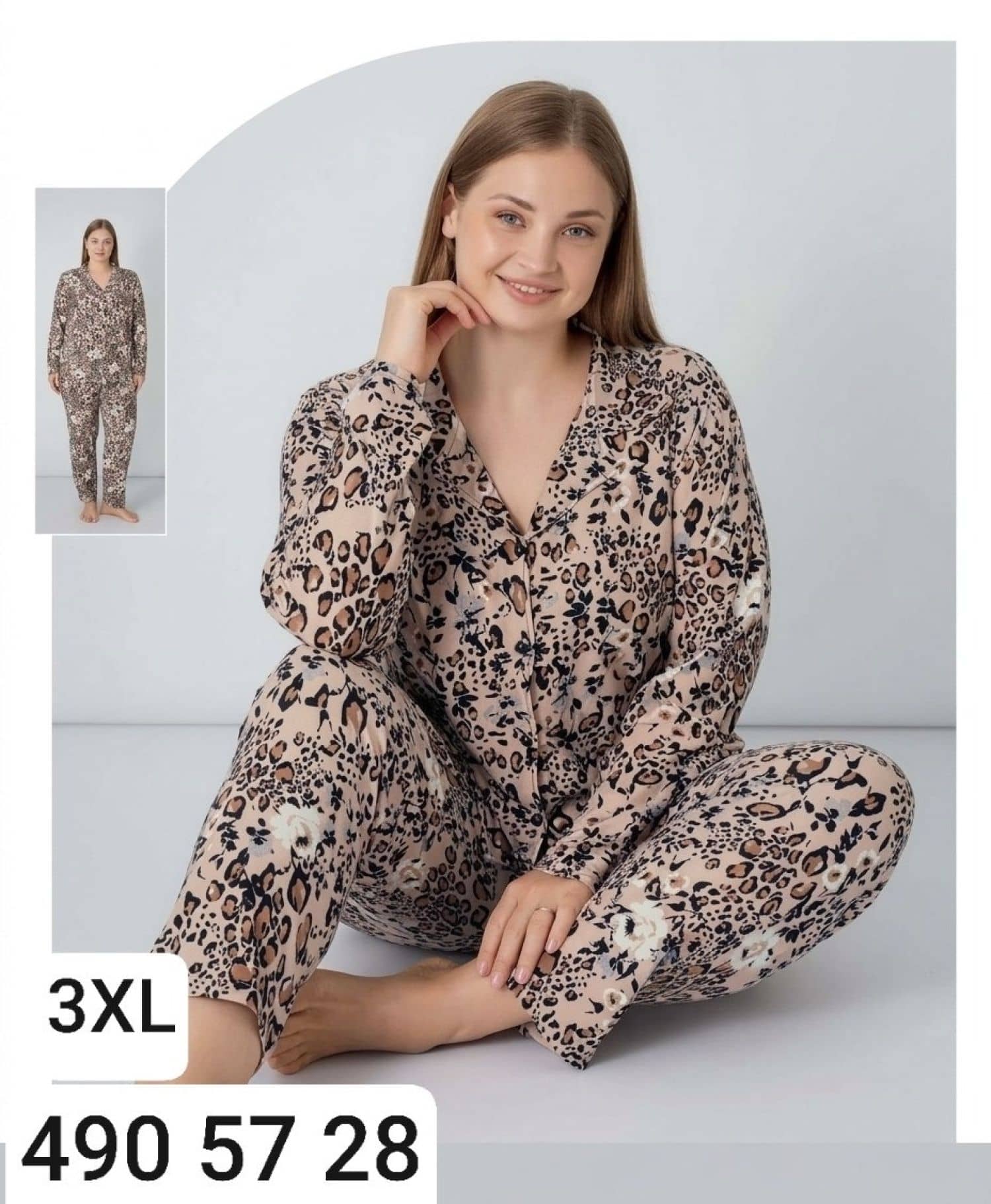 Düğme Kollu Pijama B-100