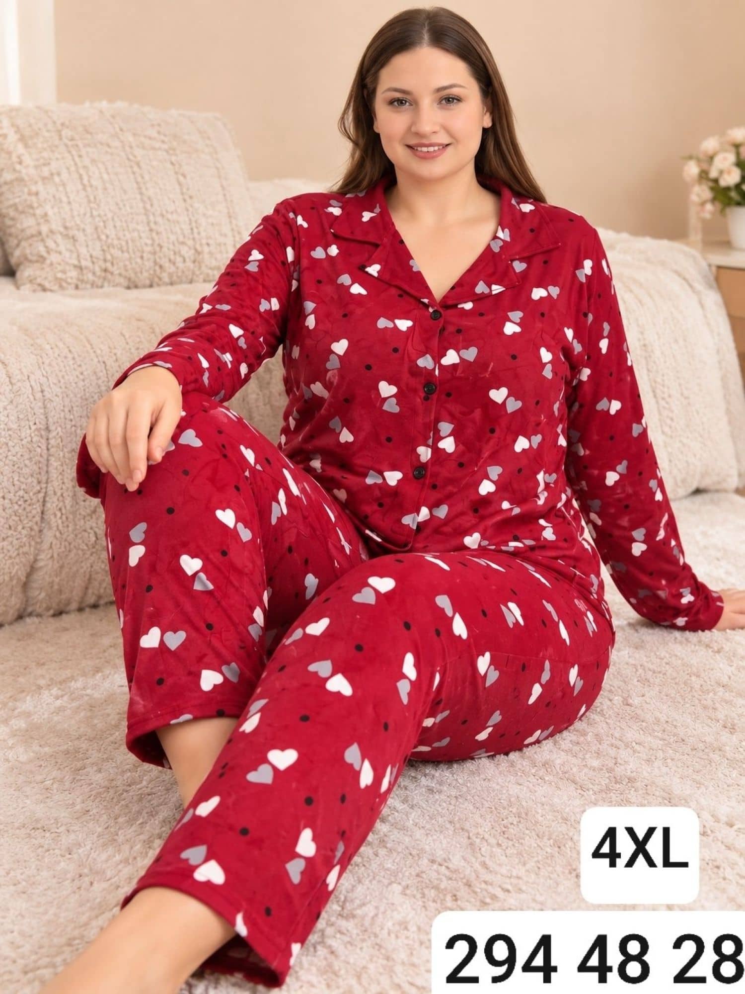 Button Sleeve Pajama B-100