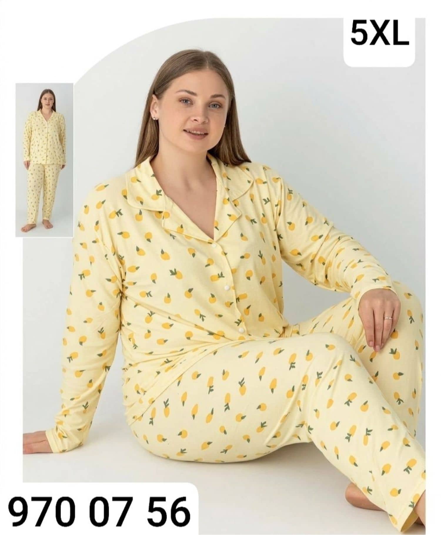 Button Sleeve Pajama B-100