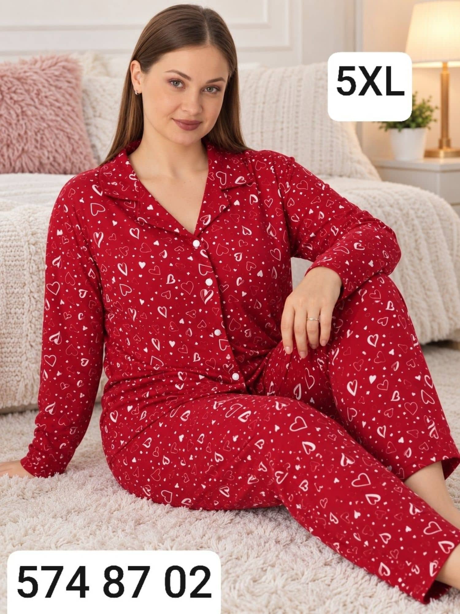 Button Sleeve Pajama B-100
