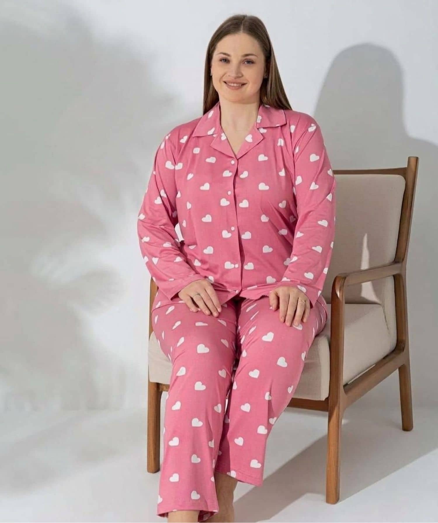 Jumbo Düğme Kollu Pijama MAV-7000