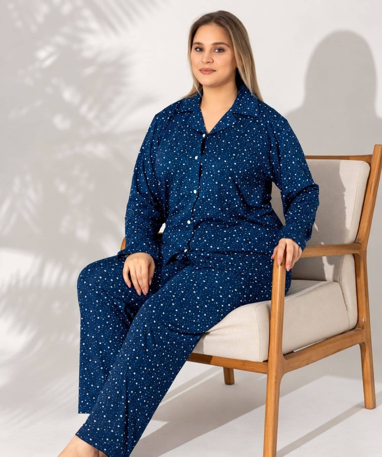 Jumbo Düğme Kollu Pijama MAV-7000