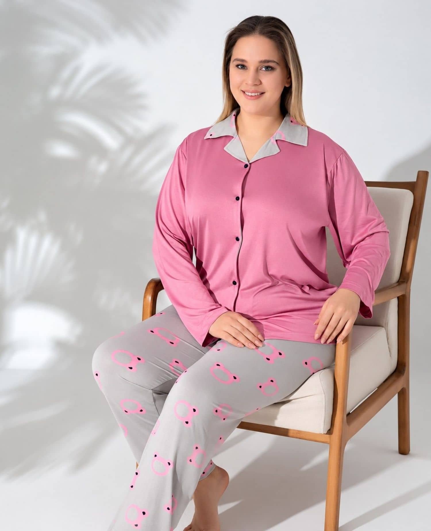 Jumbo Button Sleeve Pajama MAV-7000