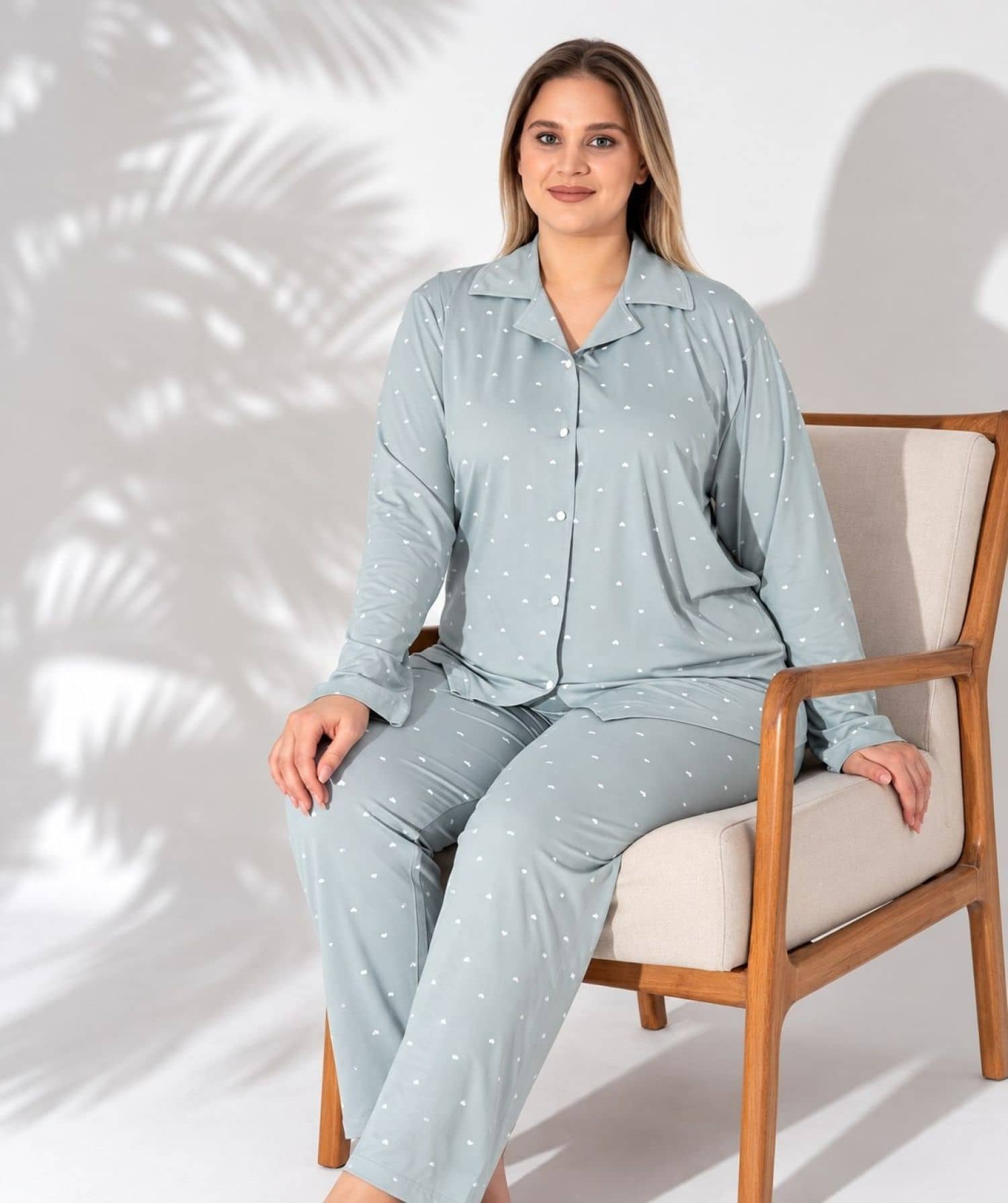 Jumbo Button Sleeve Pajama MAV-7000