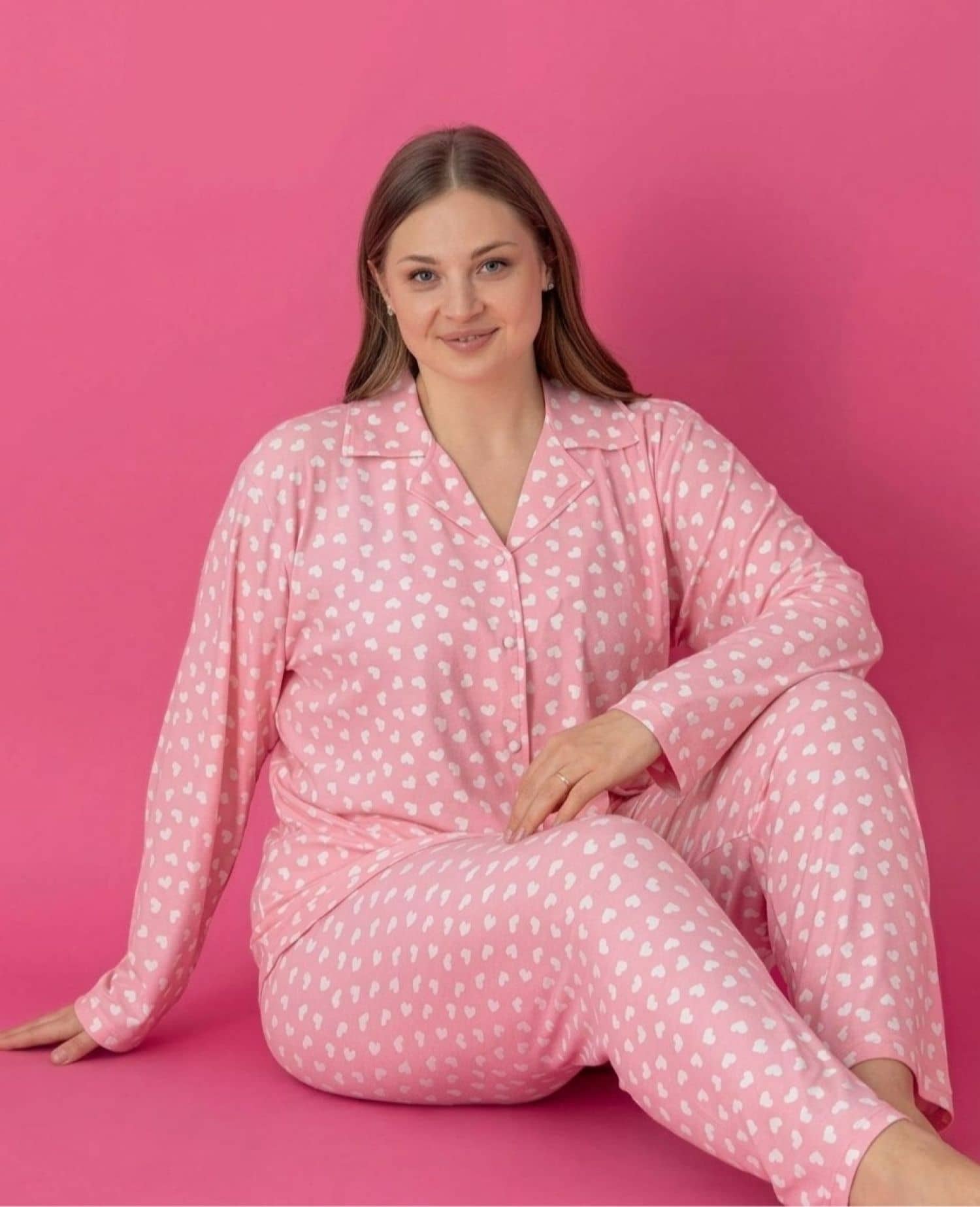 Jumbo Düğmeli Kollu Pijama FEE-6500