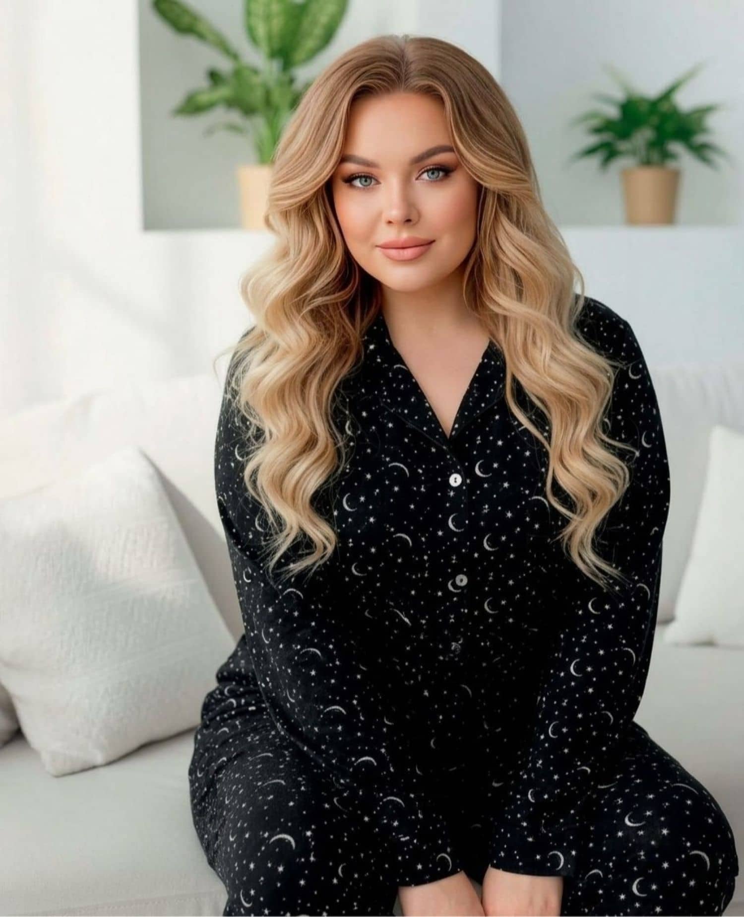Jumbo Düğme Kollu Pijama FEE-6500