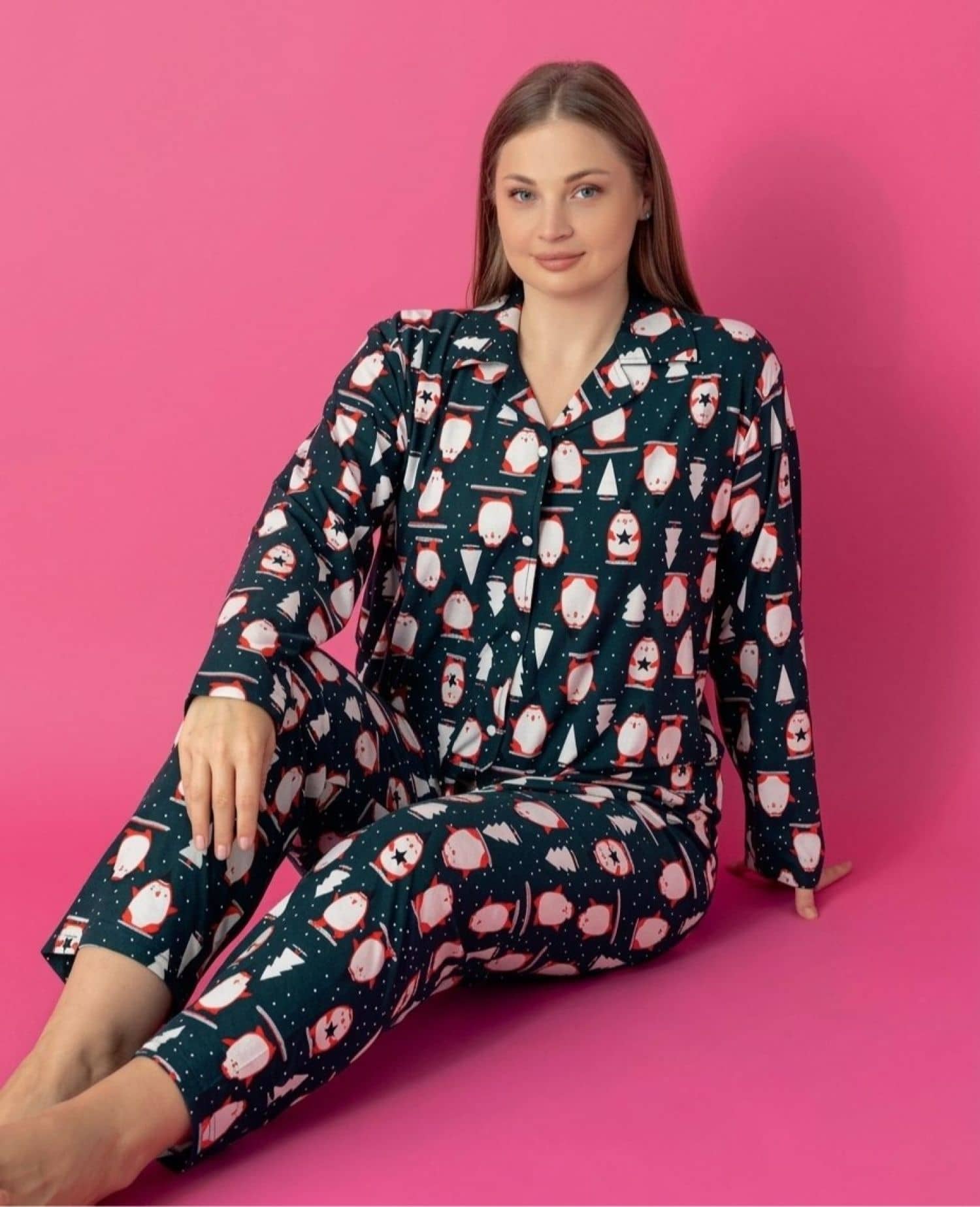 Jumbo Düğmeli Kol Pijama FEE-6500