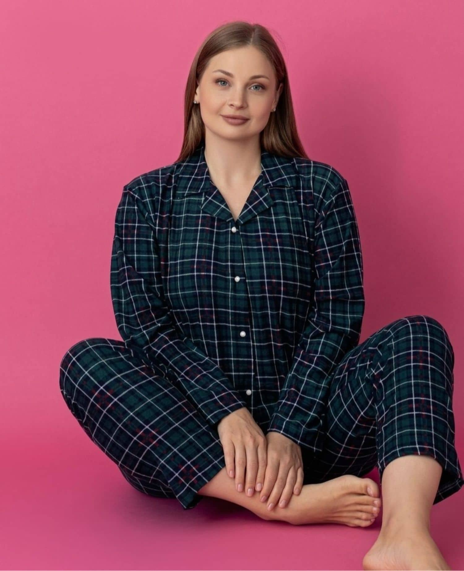 Jumbo Düğmeli Kollu Pijama FEE-6500