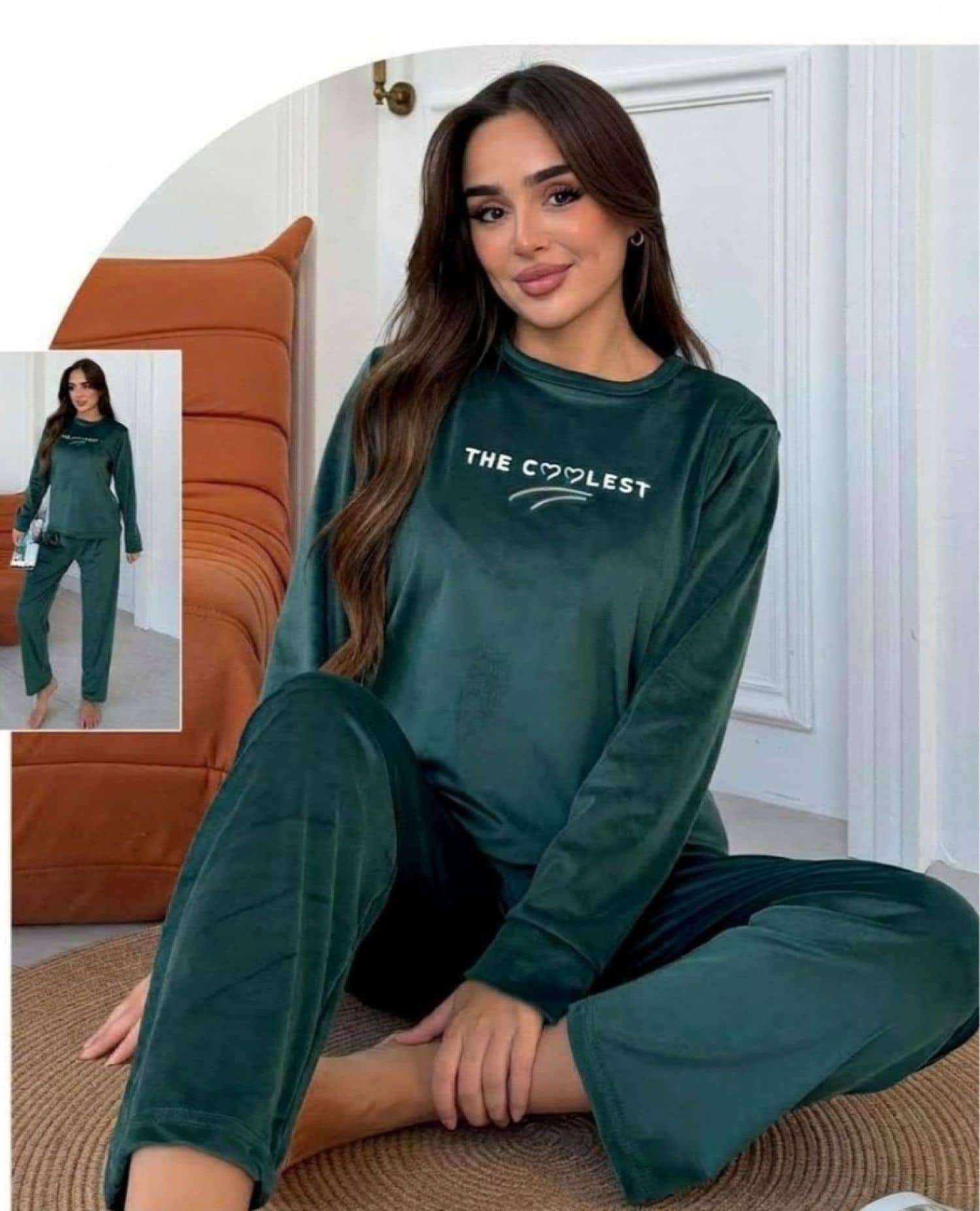 بيجامة مخمل سادة KA-013