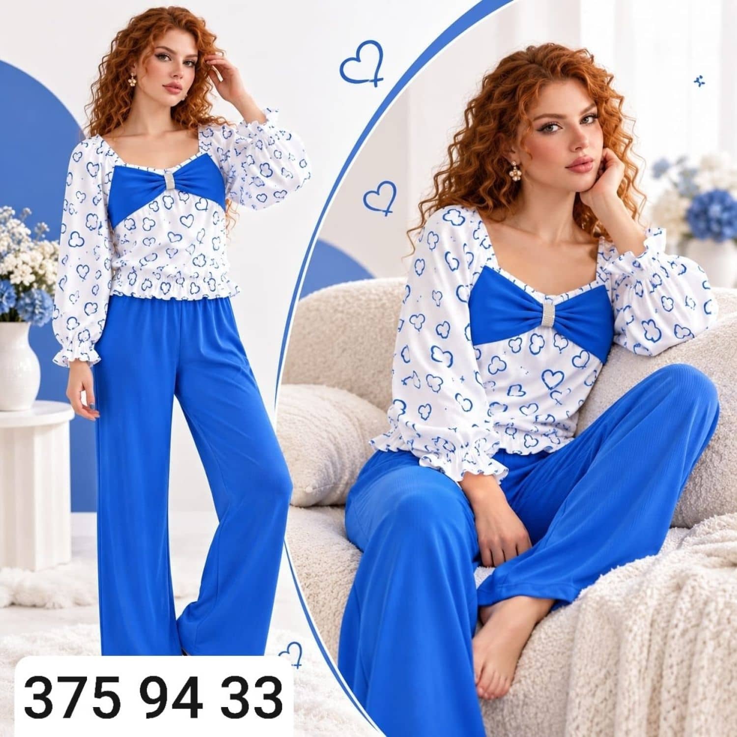 Hearts Pajamas BL-1383