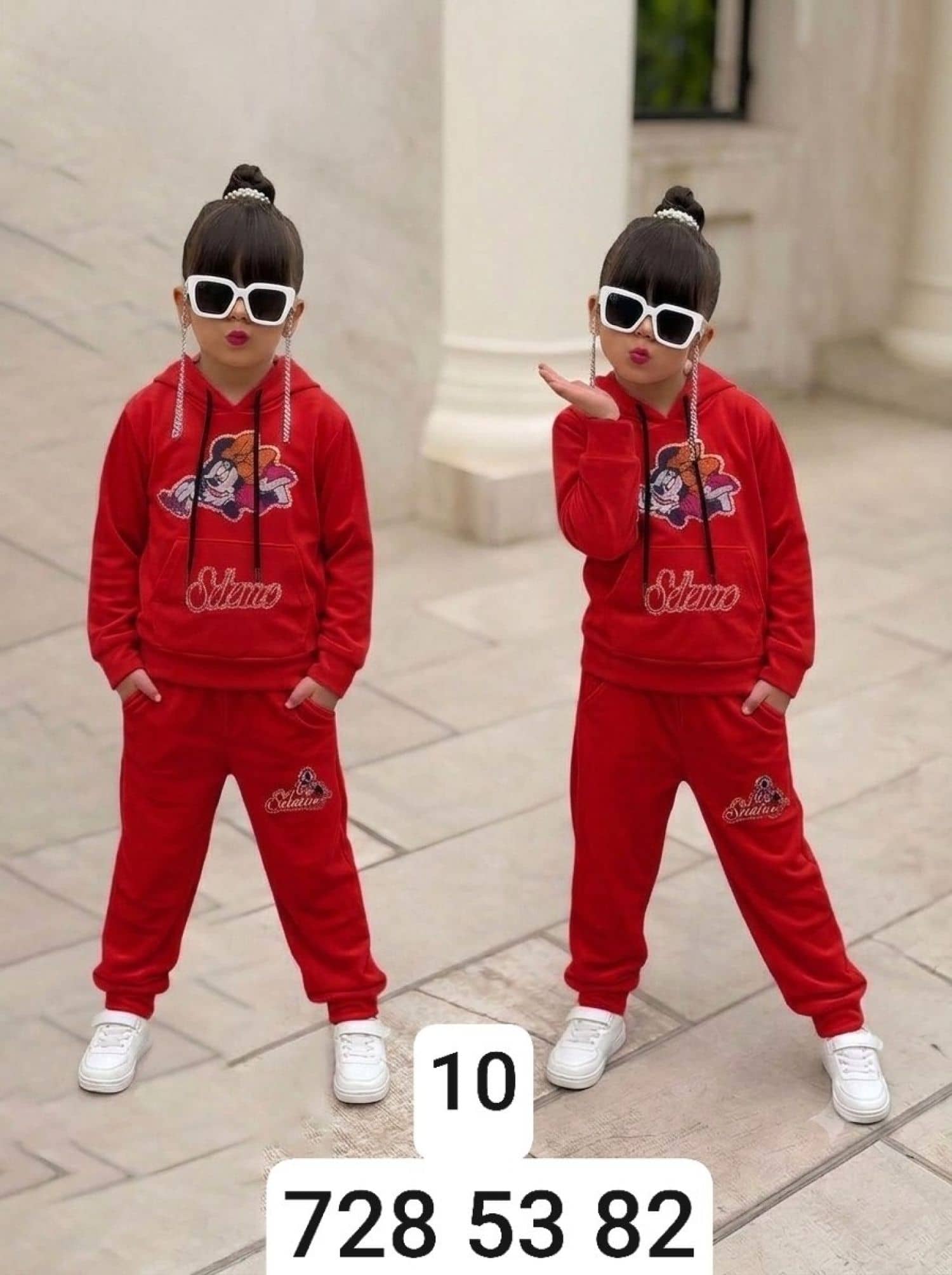 Kız Çocuk Kadife Mickey Pijama