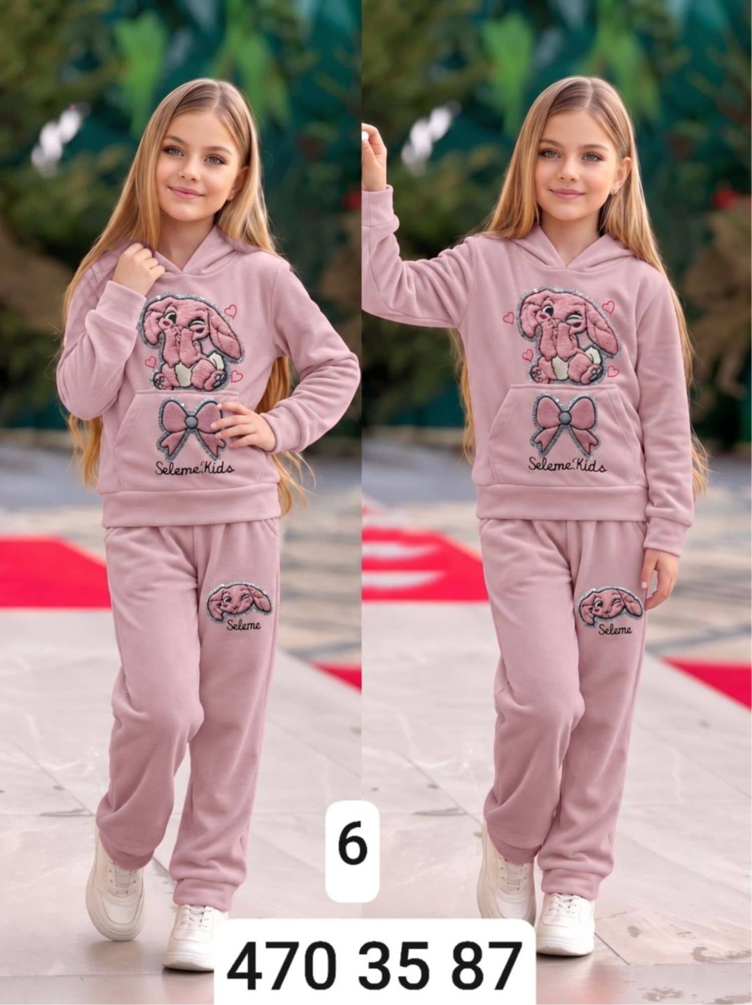 Kız Çocuk Tavşanlı Pijama