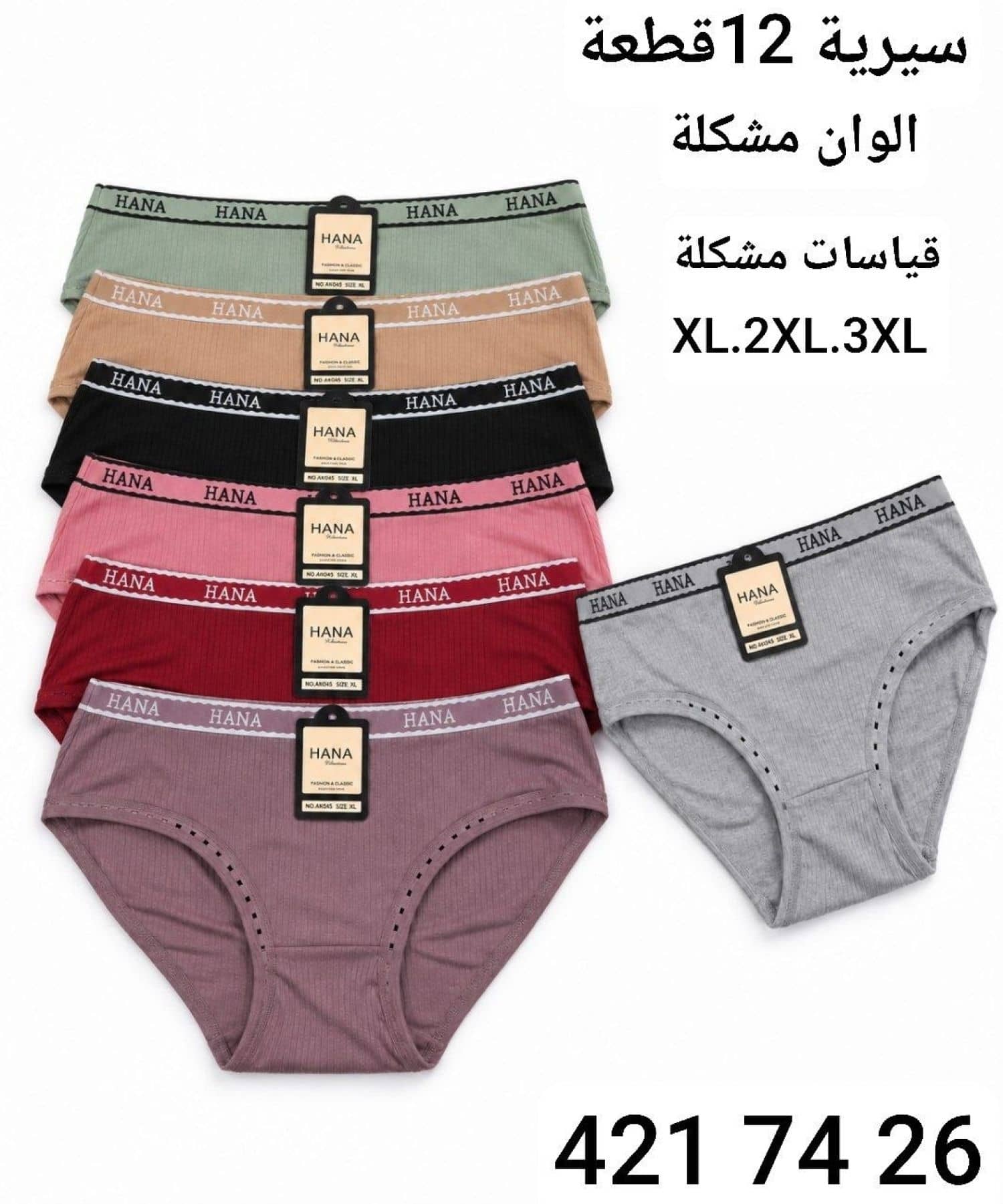 Ribbed Lace Trim Panty HA-049